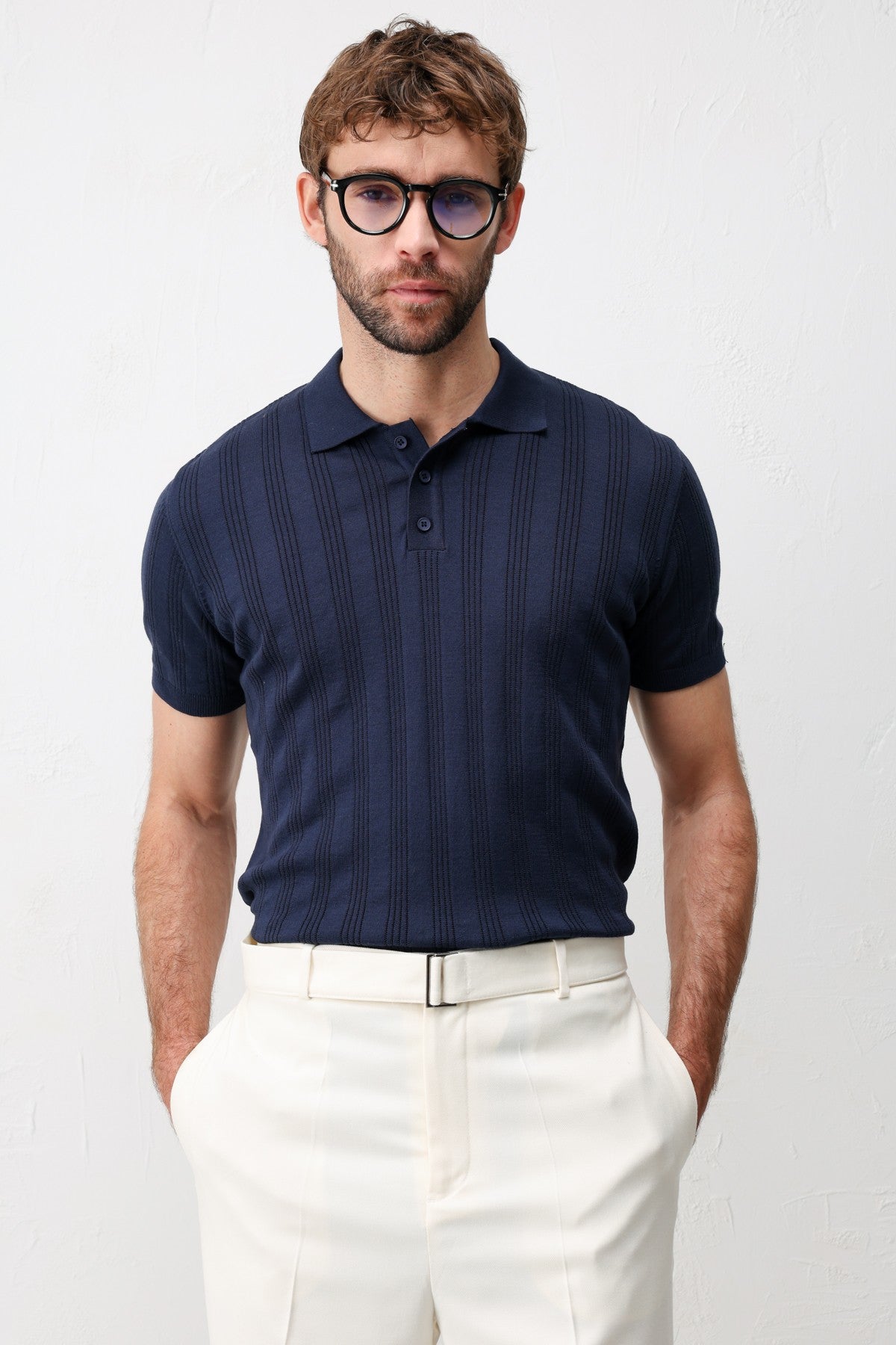 Antioch Textured Knit Men's Polo T-Shirt