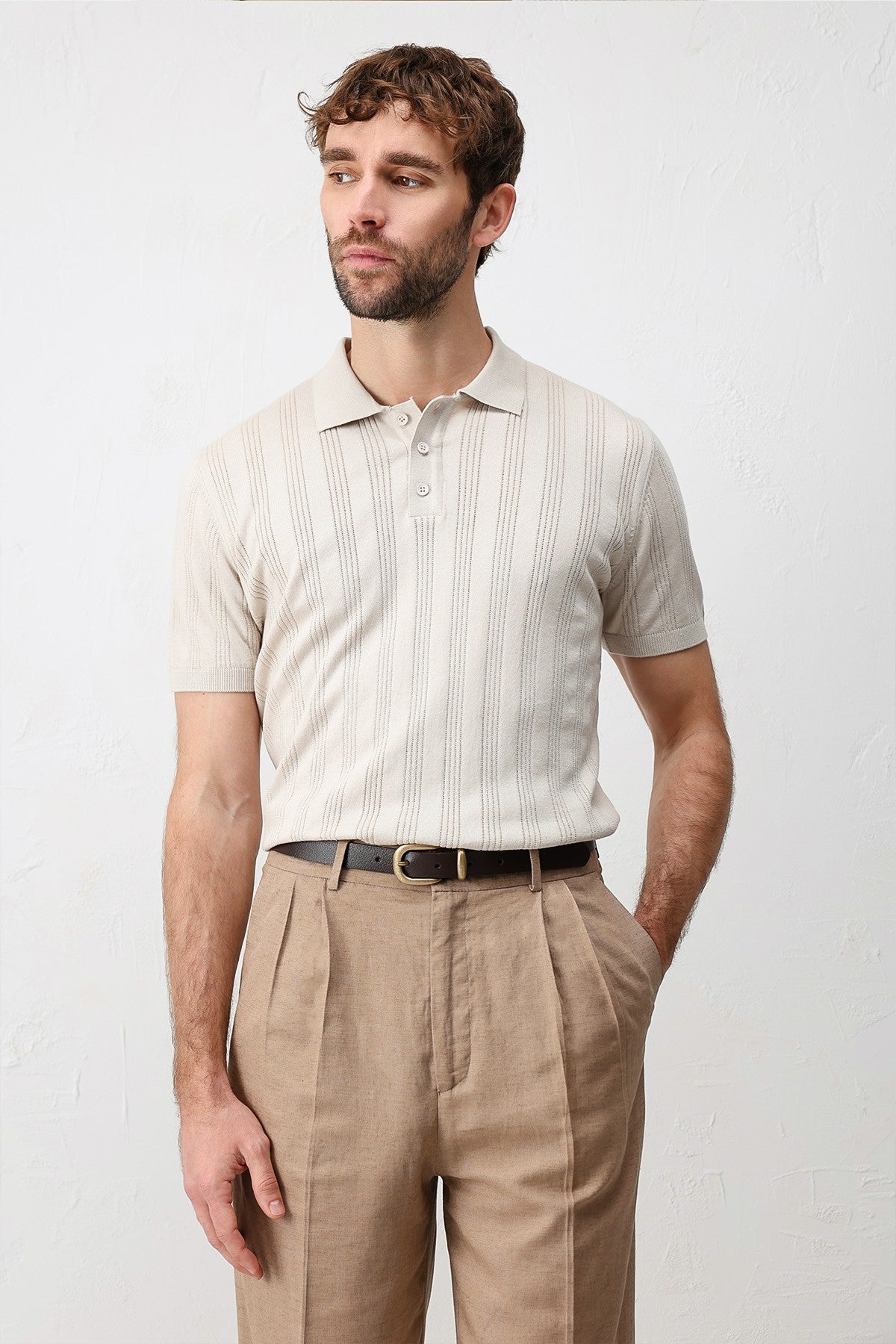Antioch Textured Knit Men's Polo T-Shirt