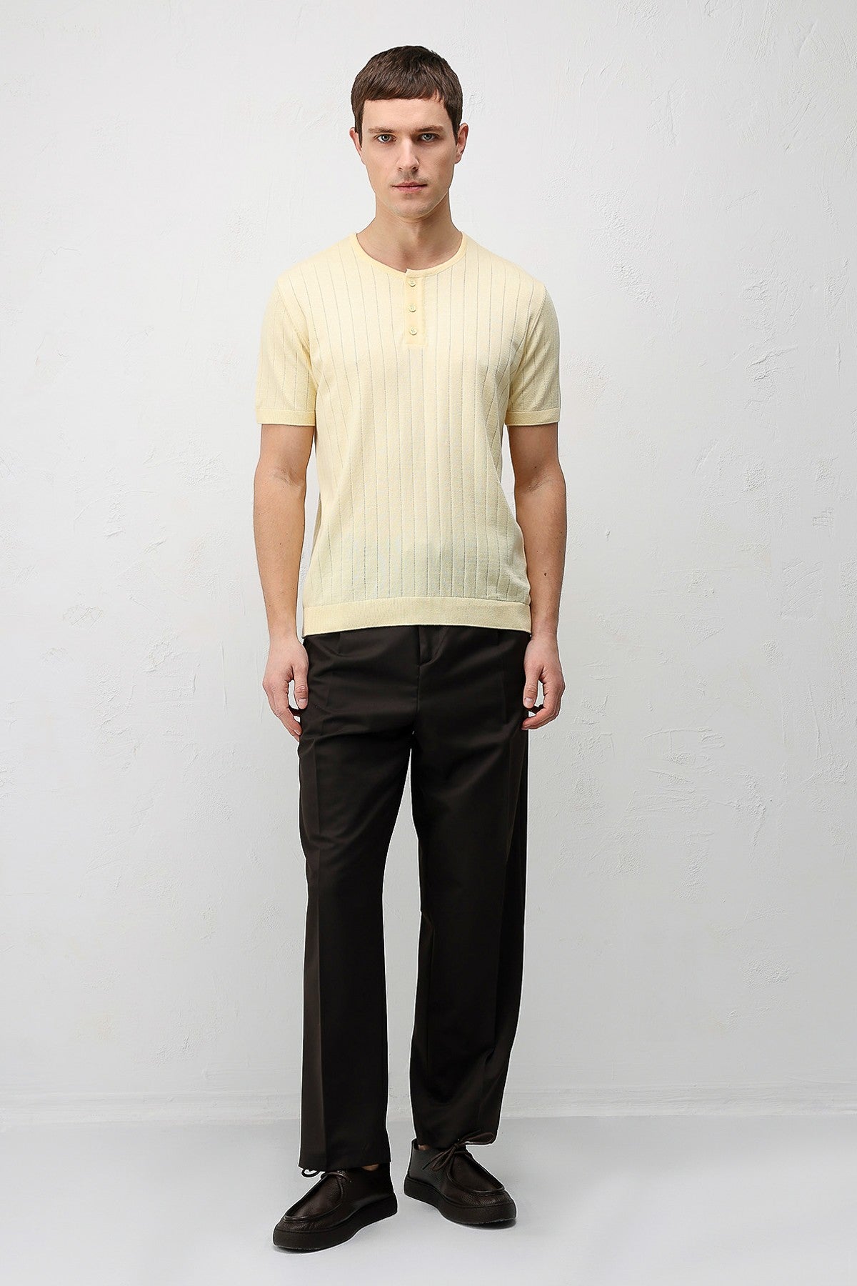 Textured Men's Knit T-Shirt