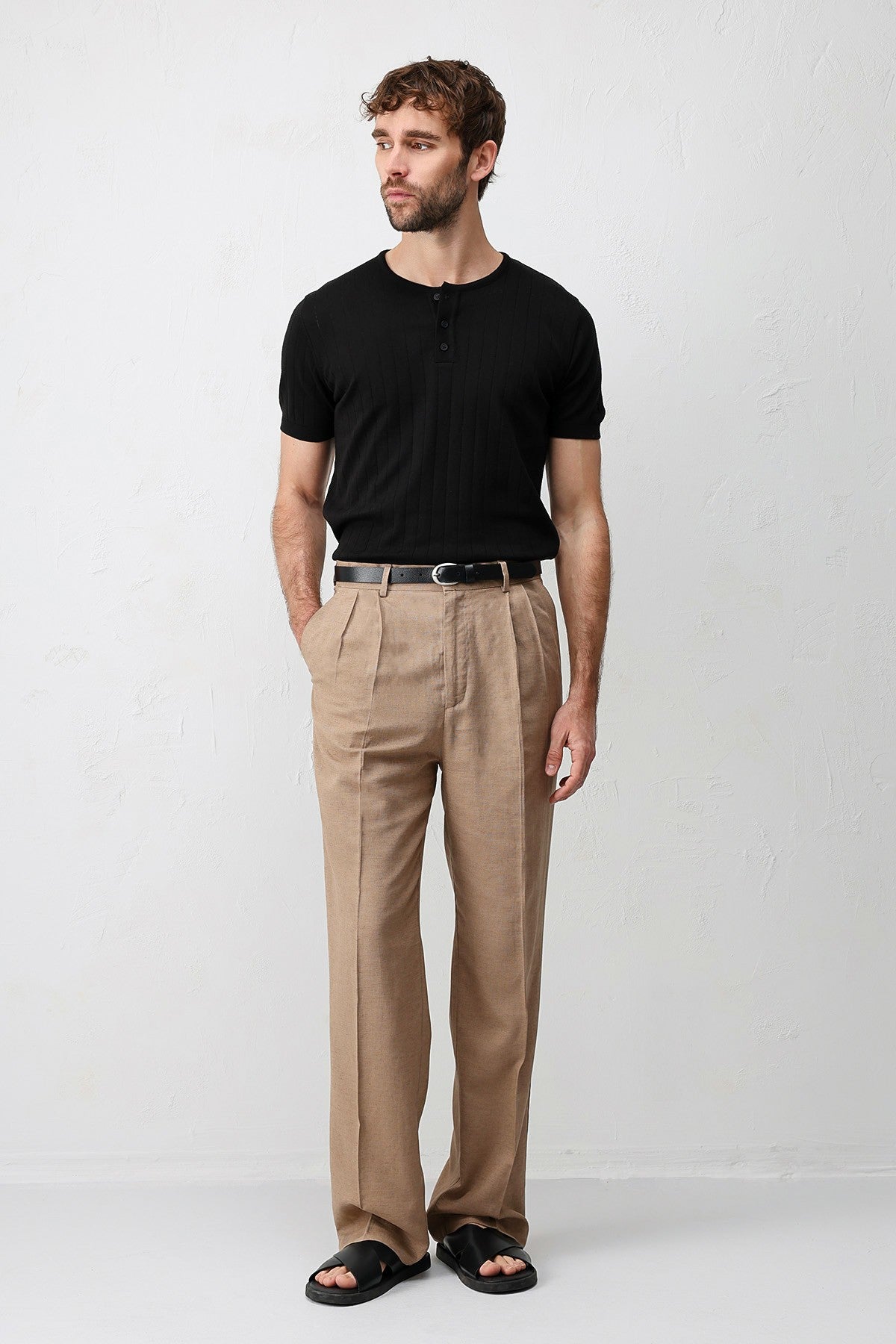 Textured Men's Knit T-Shirt