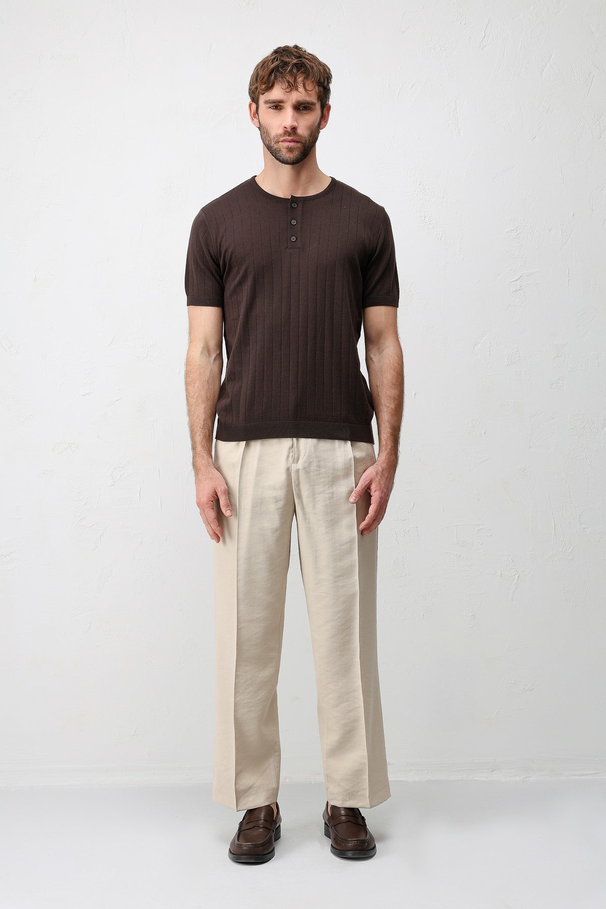 Textured Men's Knit T-Shirt