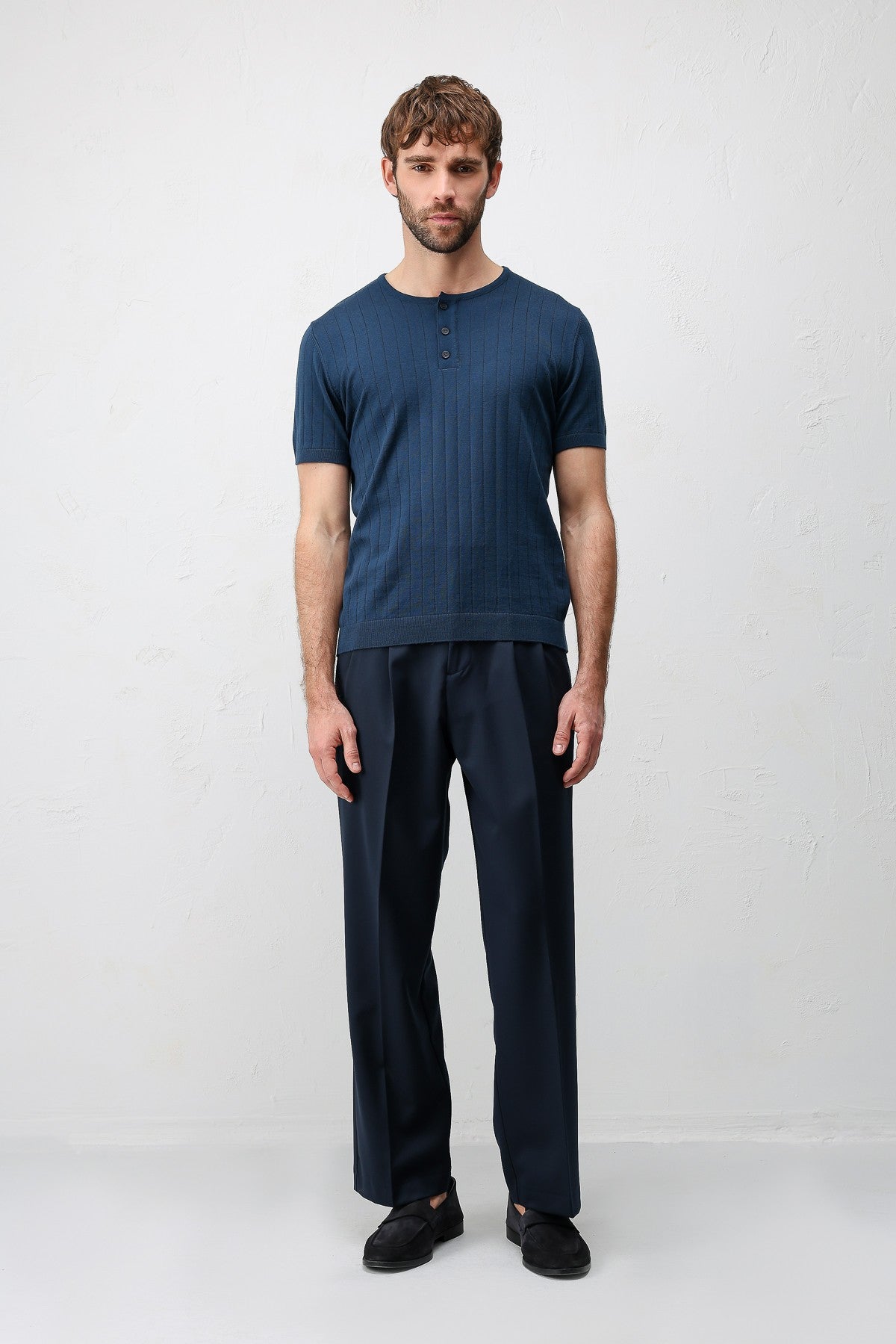 Textured Men's Knit T-Shirt