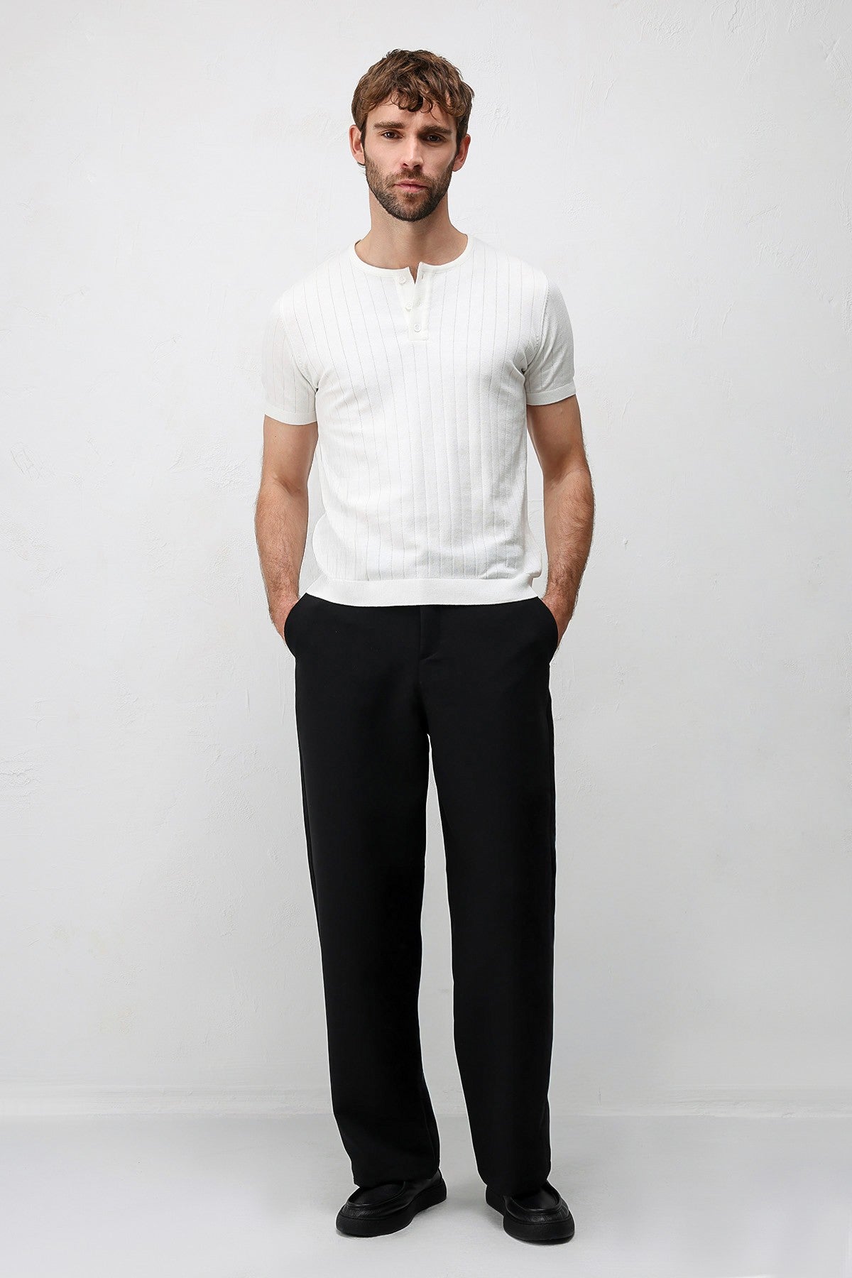 Textured Men's Knit T-Shirt