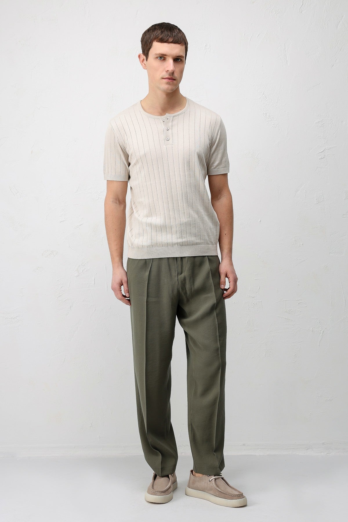 Textured Men's Knit T-Shirt