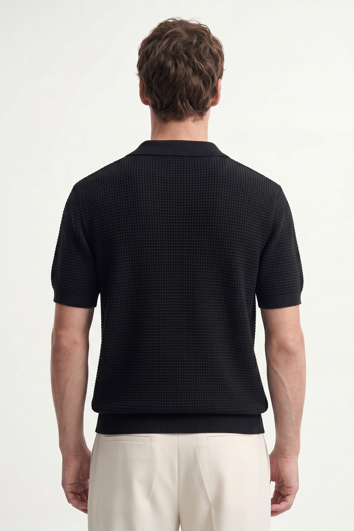 Antioch Textured Polo-Neck Men's T-Shirt