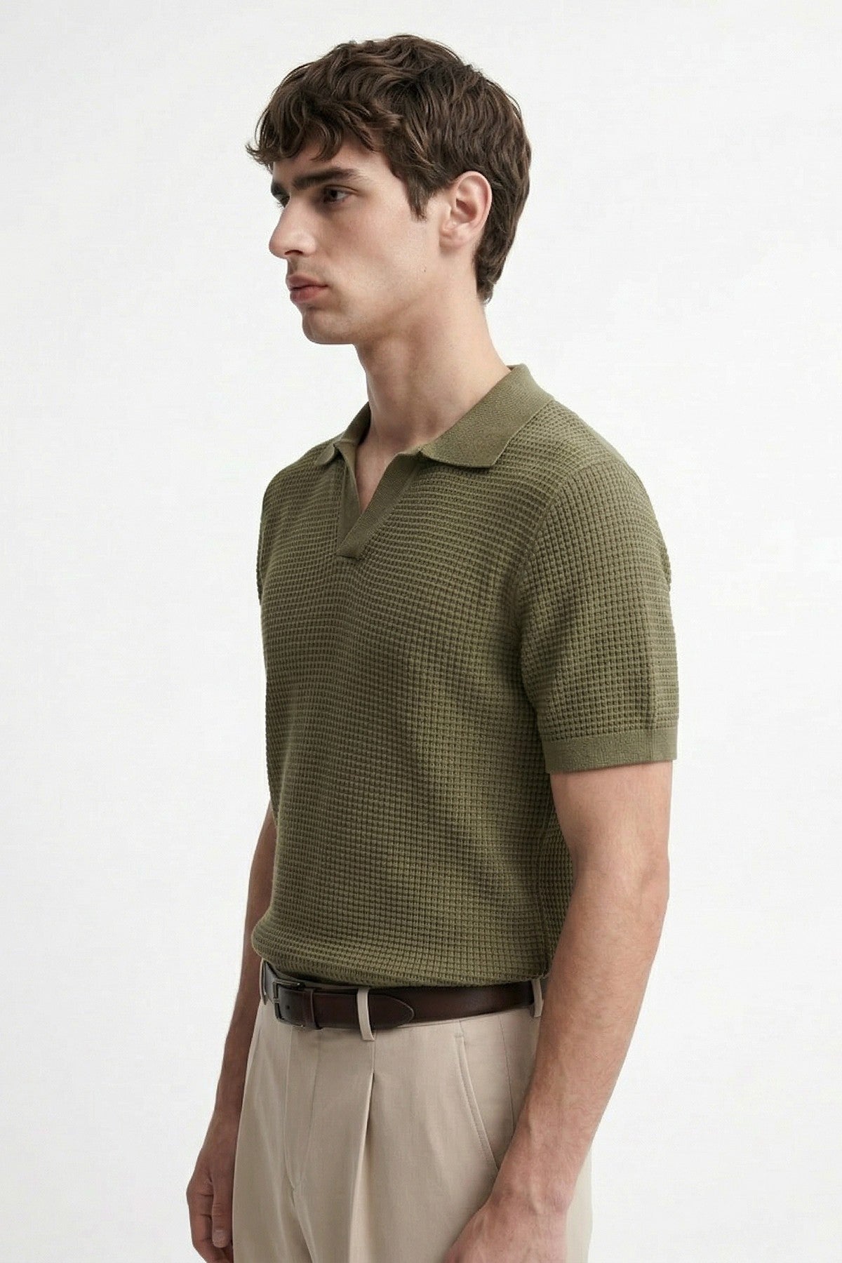 Antioch Textured Polo-Neck Men's T-Shirt