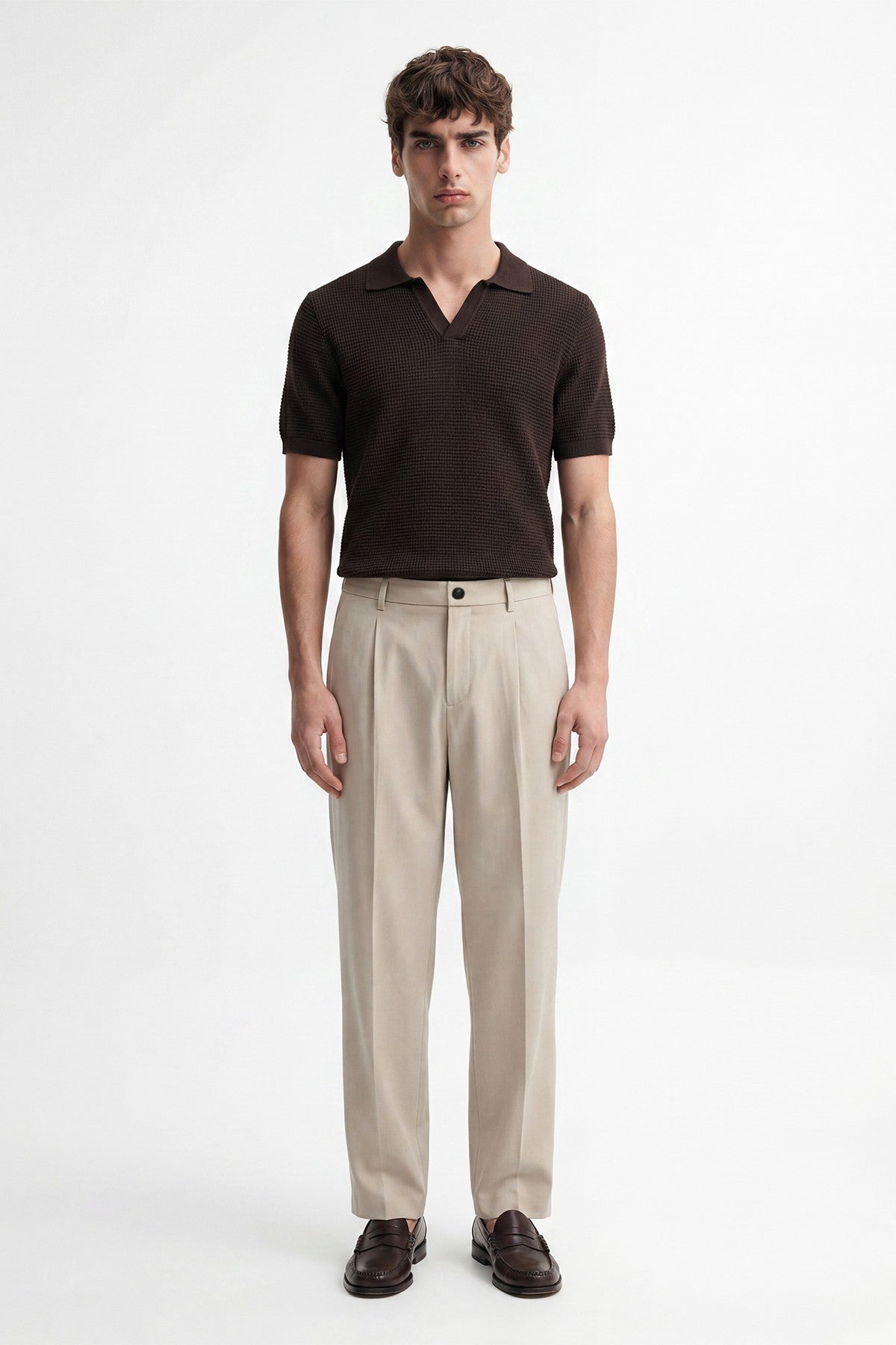 Antioch Textured Polo-Neck Men's T-Shirt