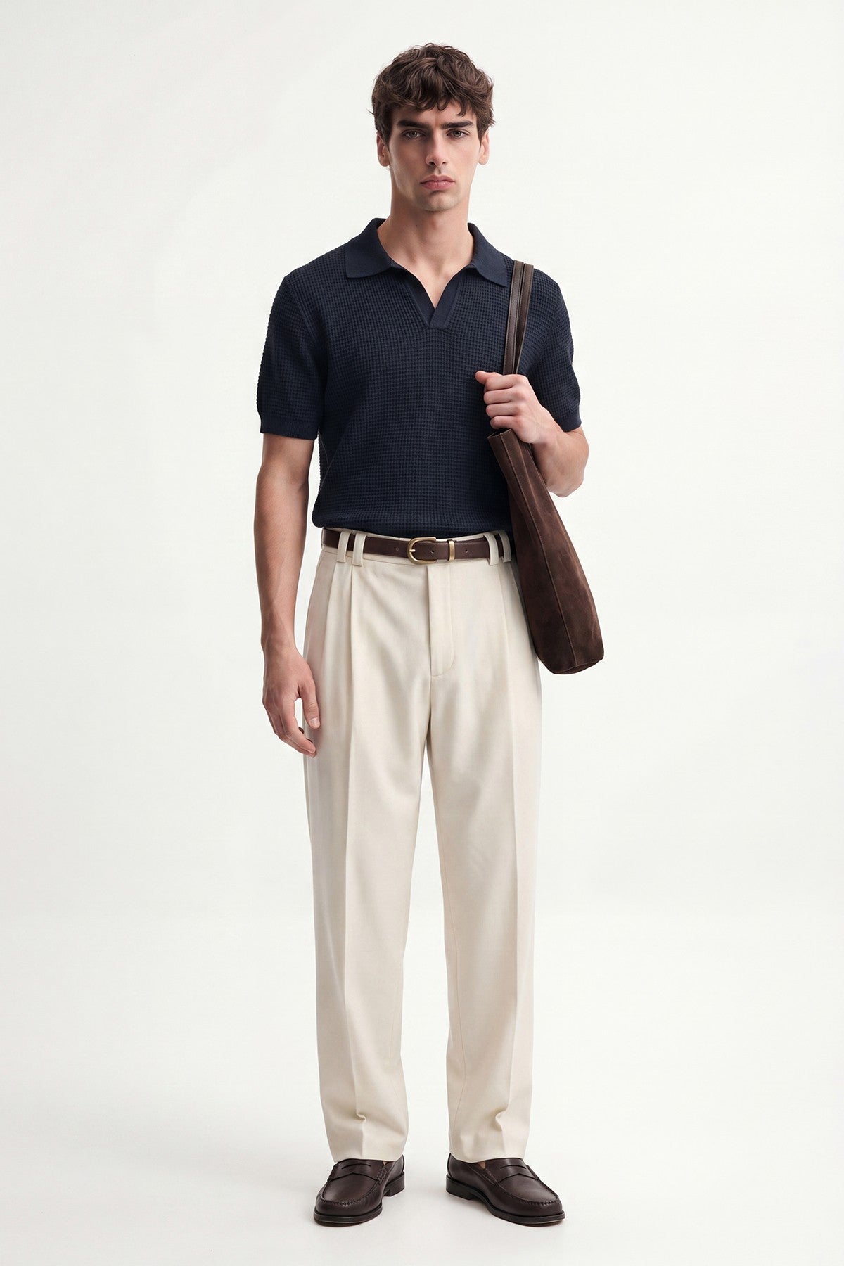 Antioch Textured Polo-Neck Men's T-Shirt