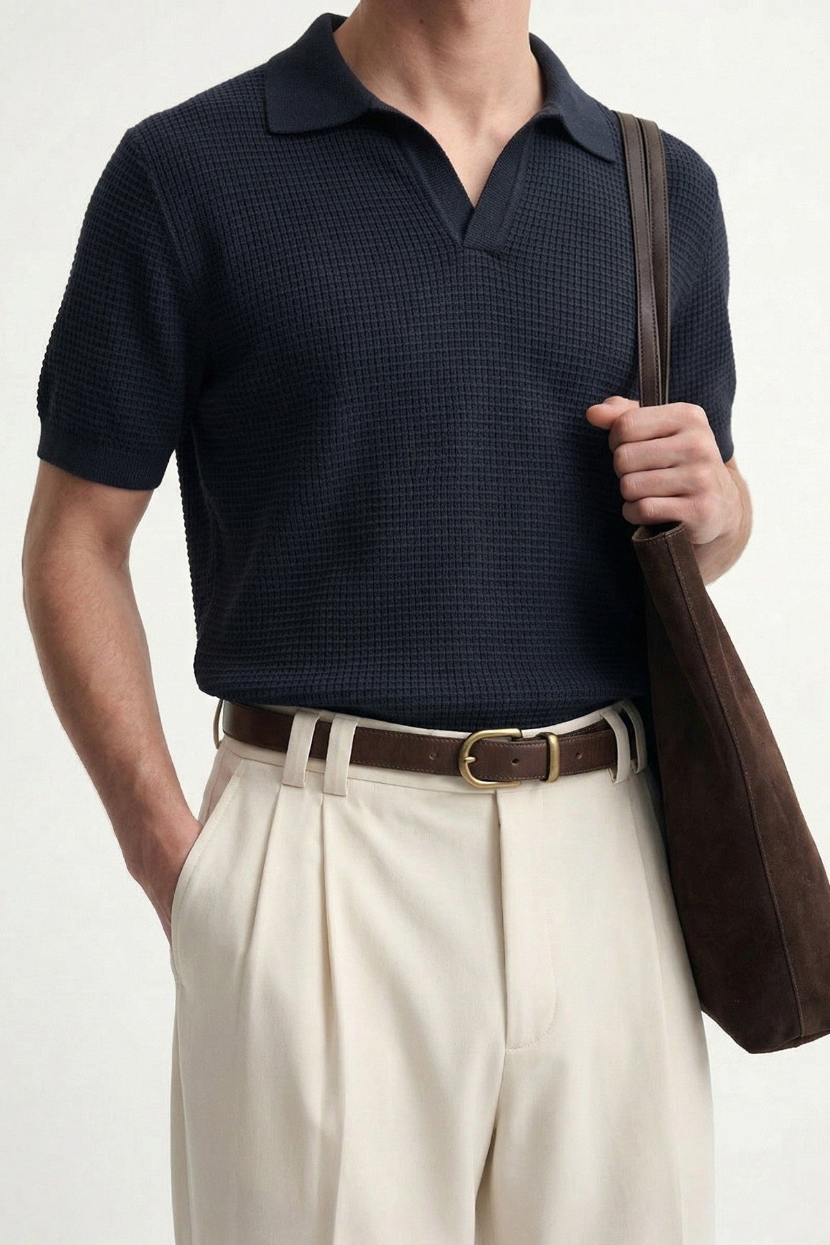 Antioch Textured Polo-Neck Men's T-Shirt