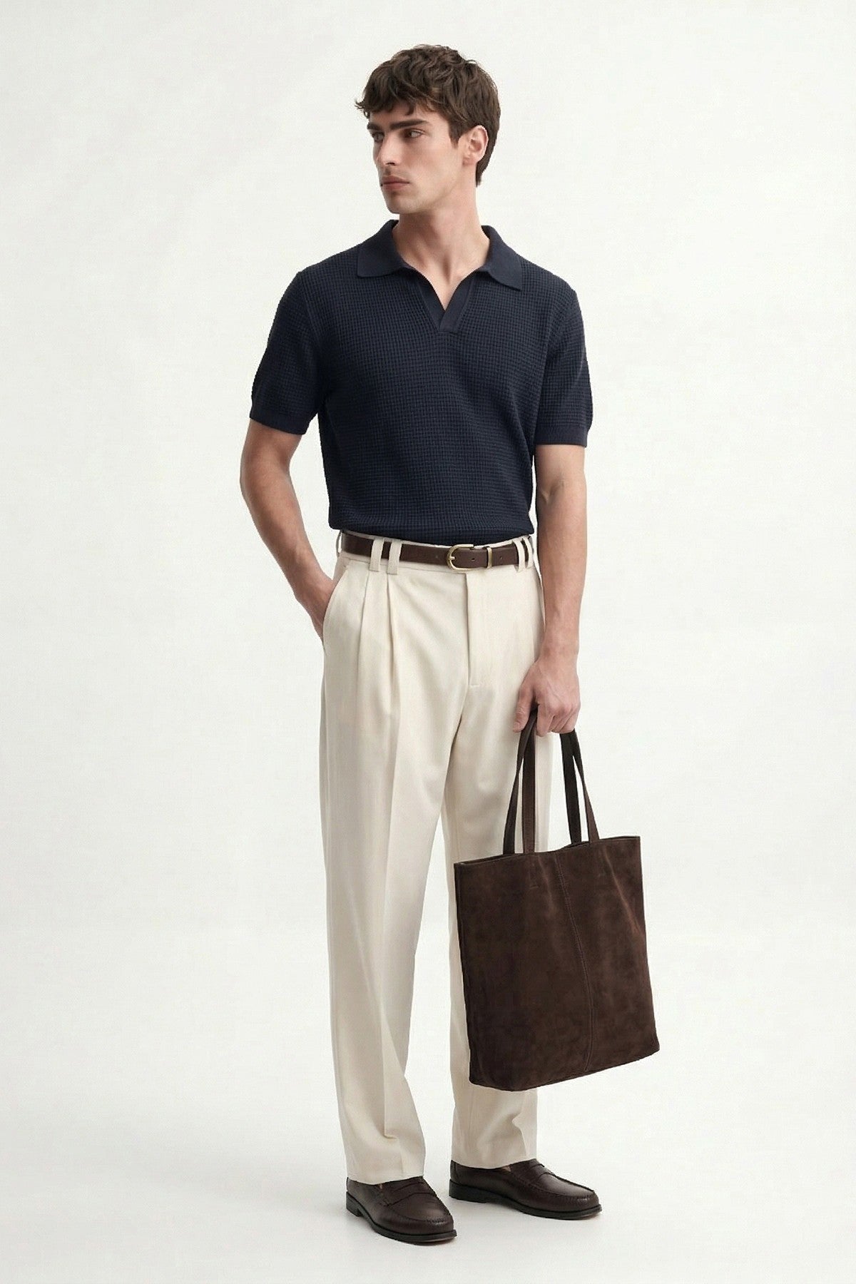 Antioch Textured Polo-Neck Men's T-Shirt