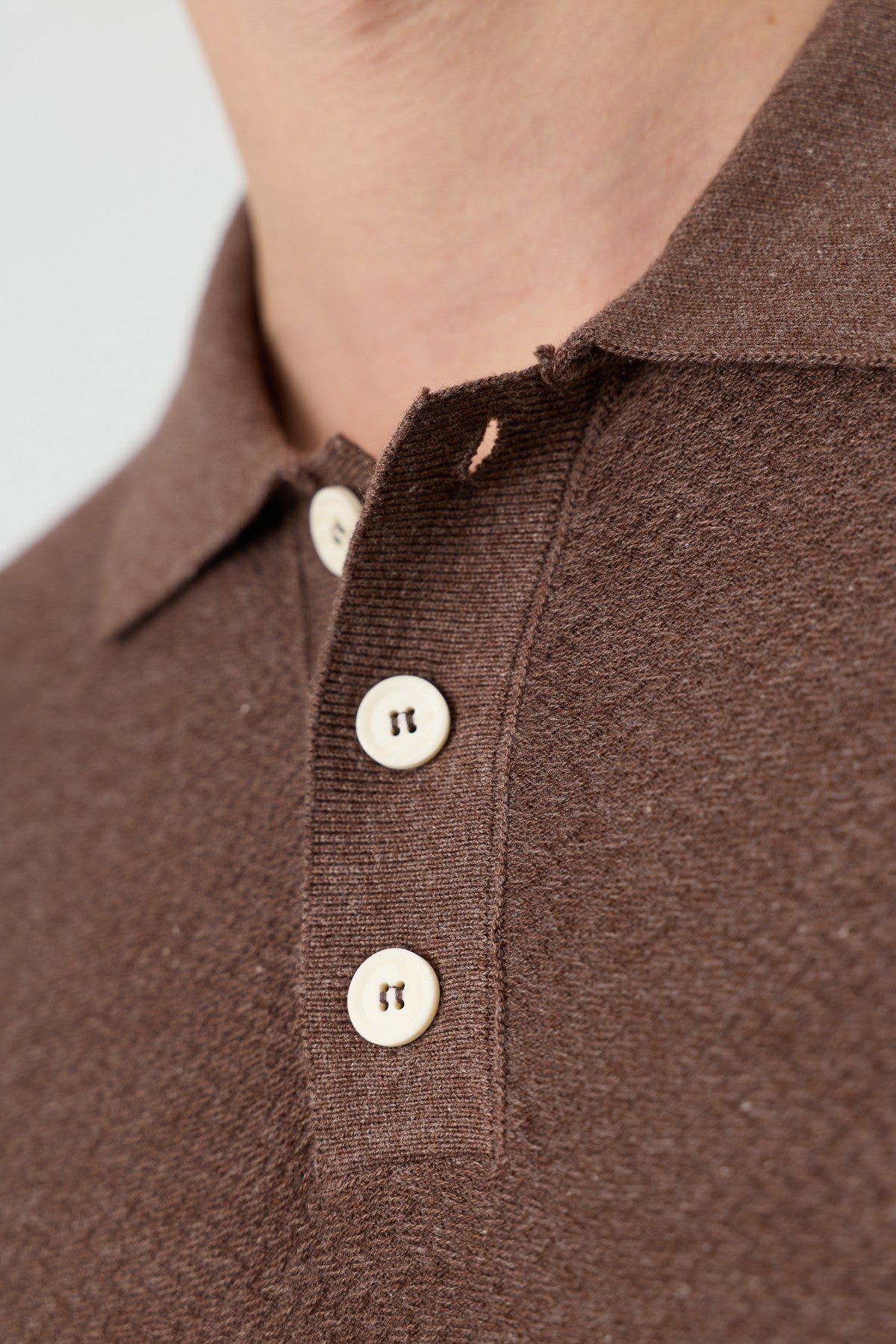 Textured Polo-Neck Knit Men's T-Shirt