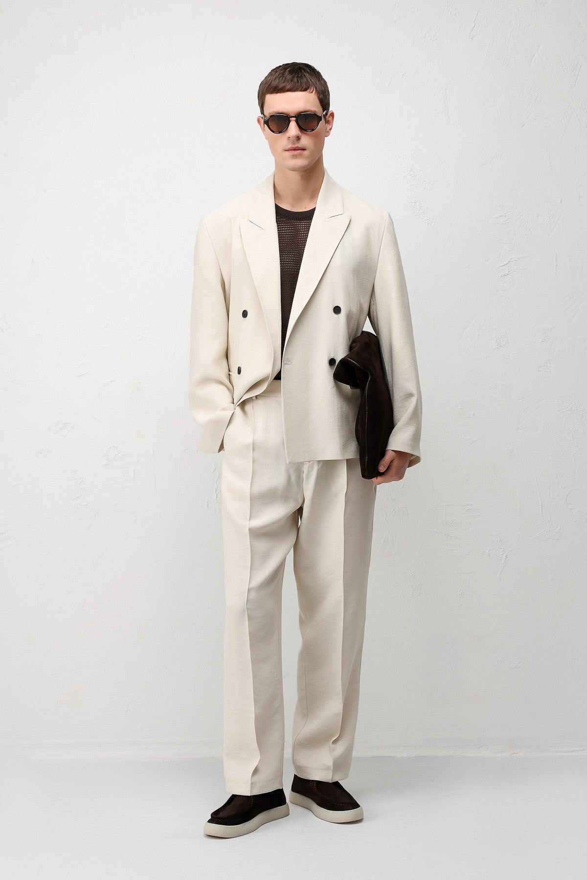 Men's Relaxed-Fit Blazer Jacket in a Modal Blend