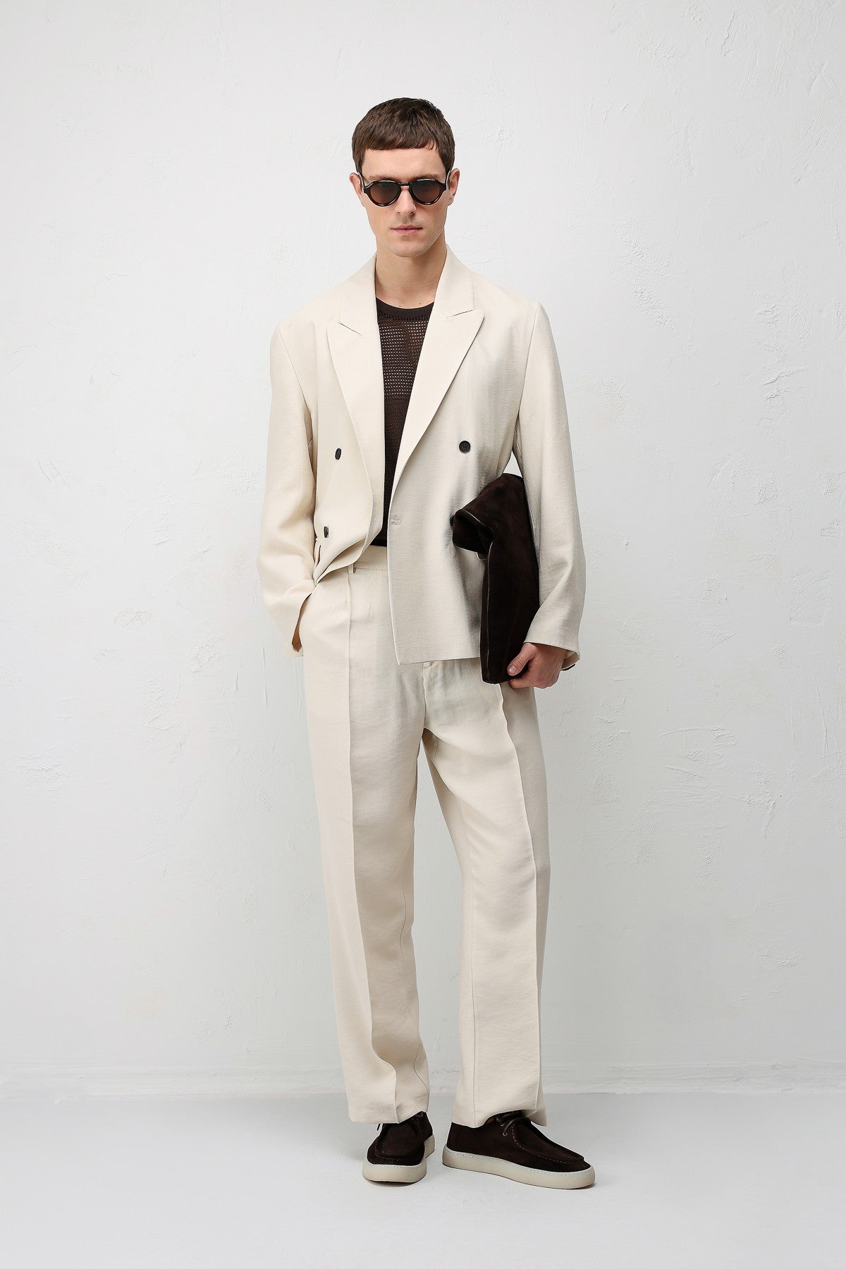 Men's Relaxed-Fit Blazer Jacket in a Modal Blend