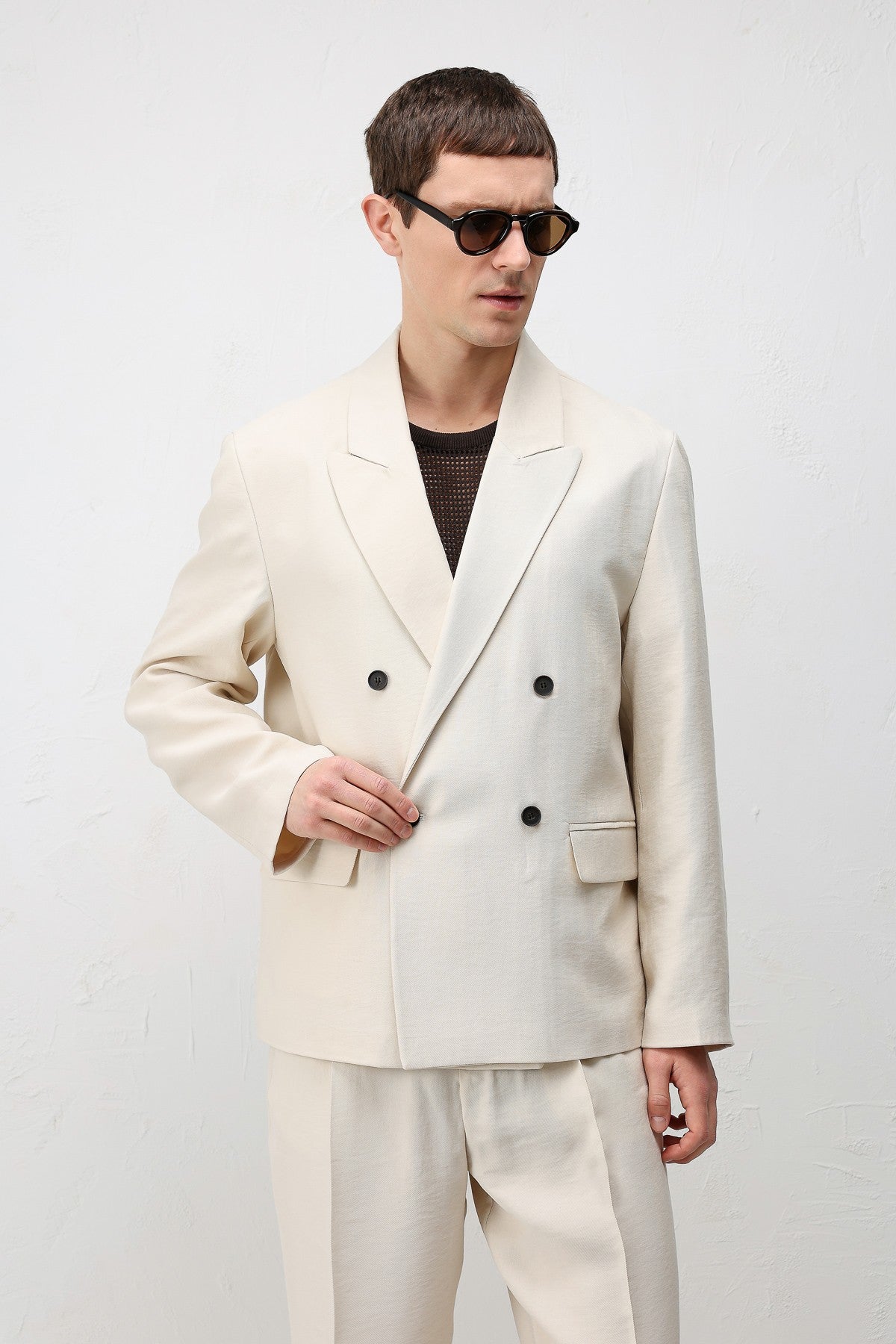 Men's Relaxed-Fit Blazer Jacket in a Modal Blend