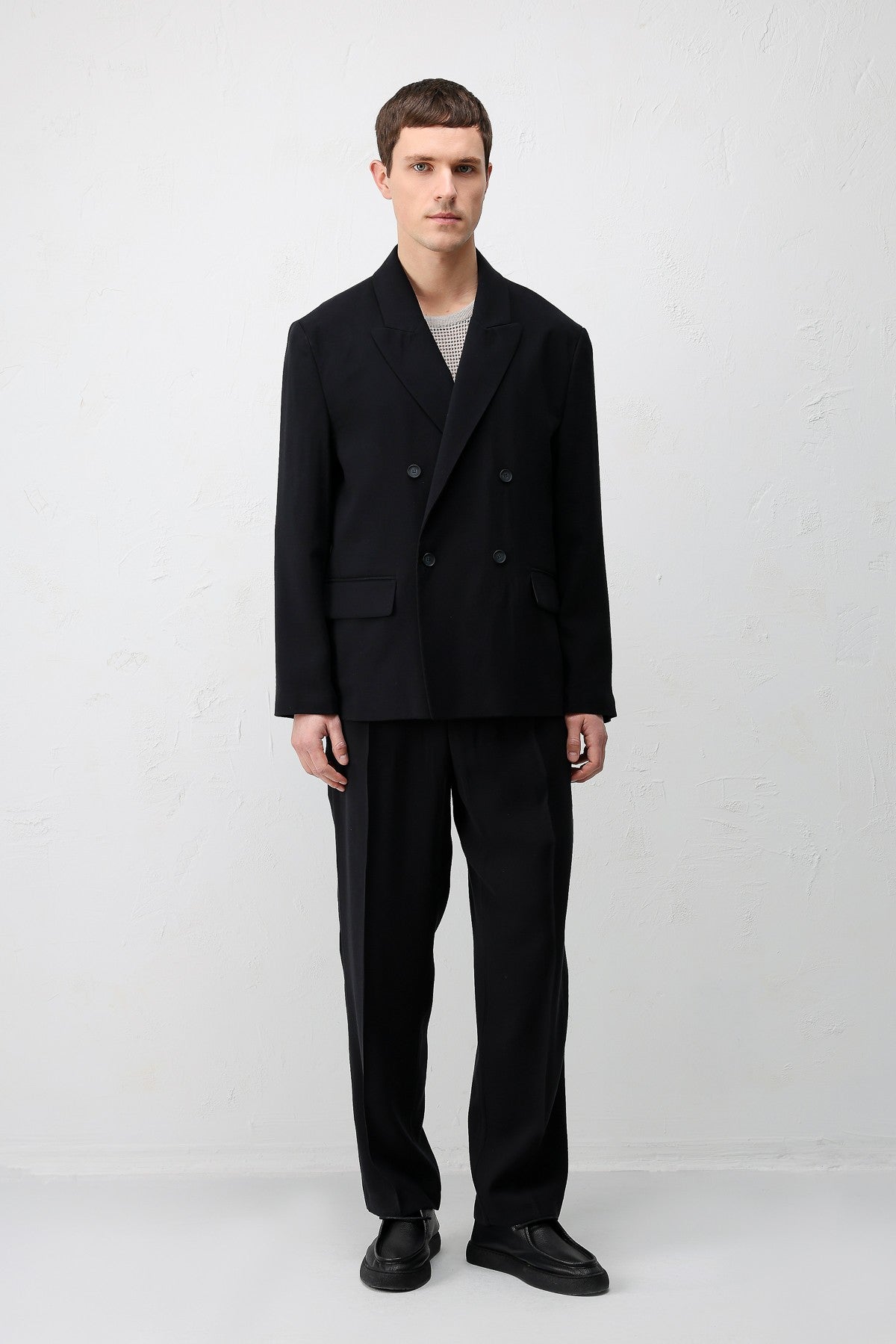 Men's Relaxed-Fit Blazer Jacket in a Modal Blend