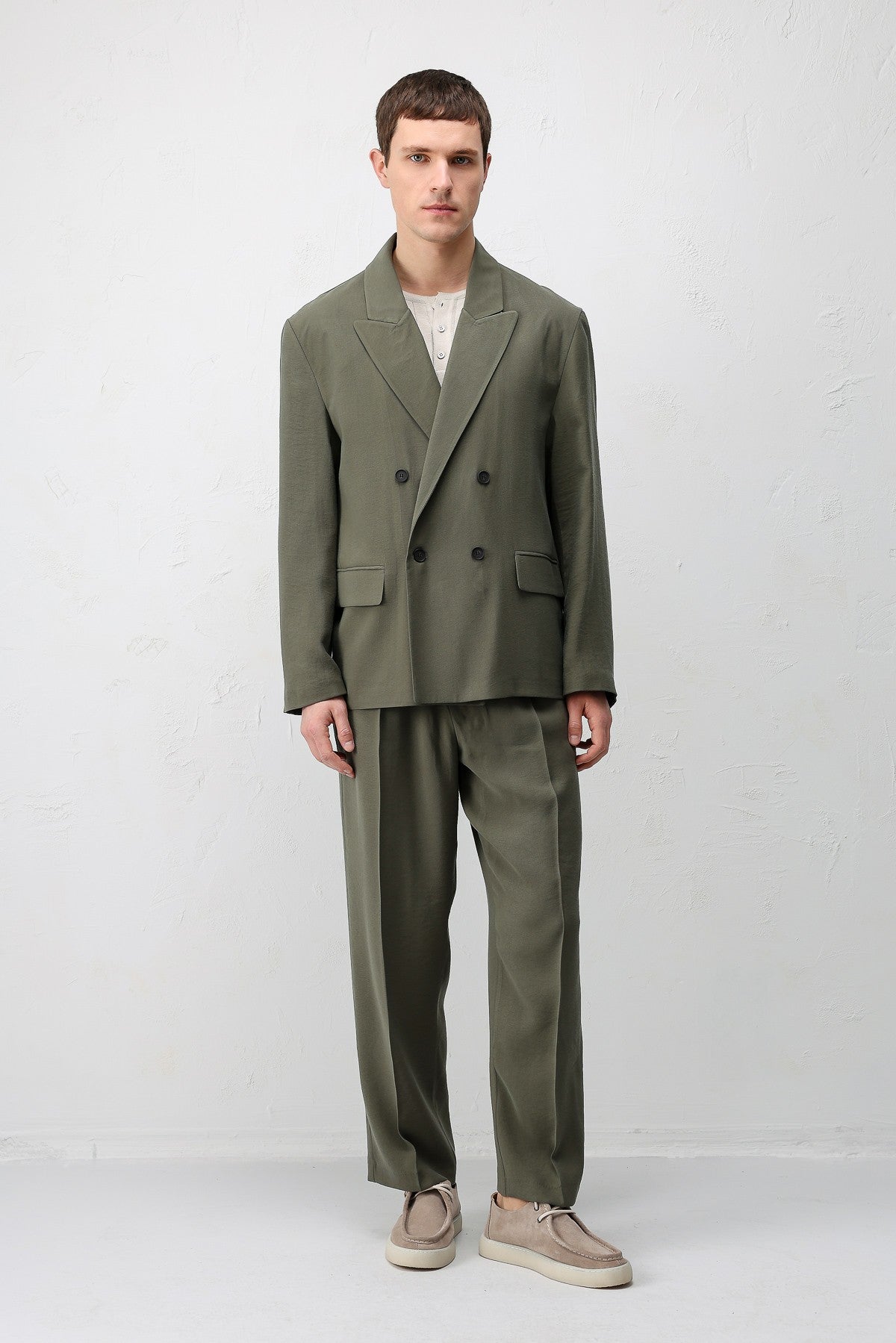 Men's Relaxed-Fit Blazer Jacket in a Modal Blend
