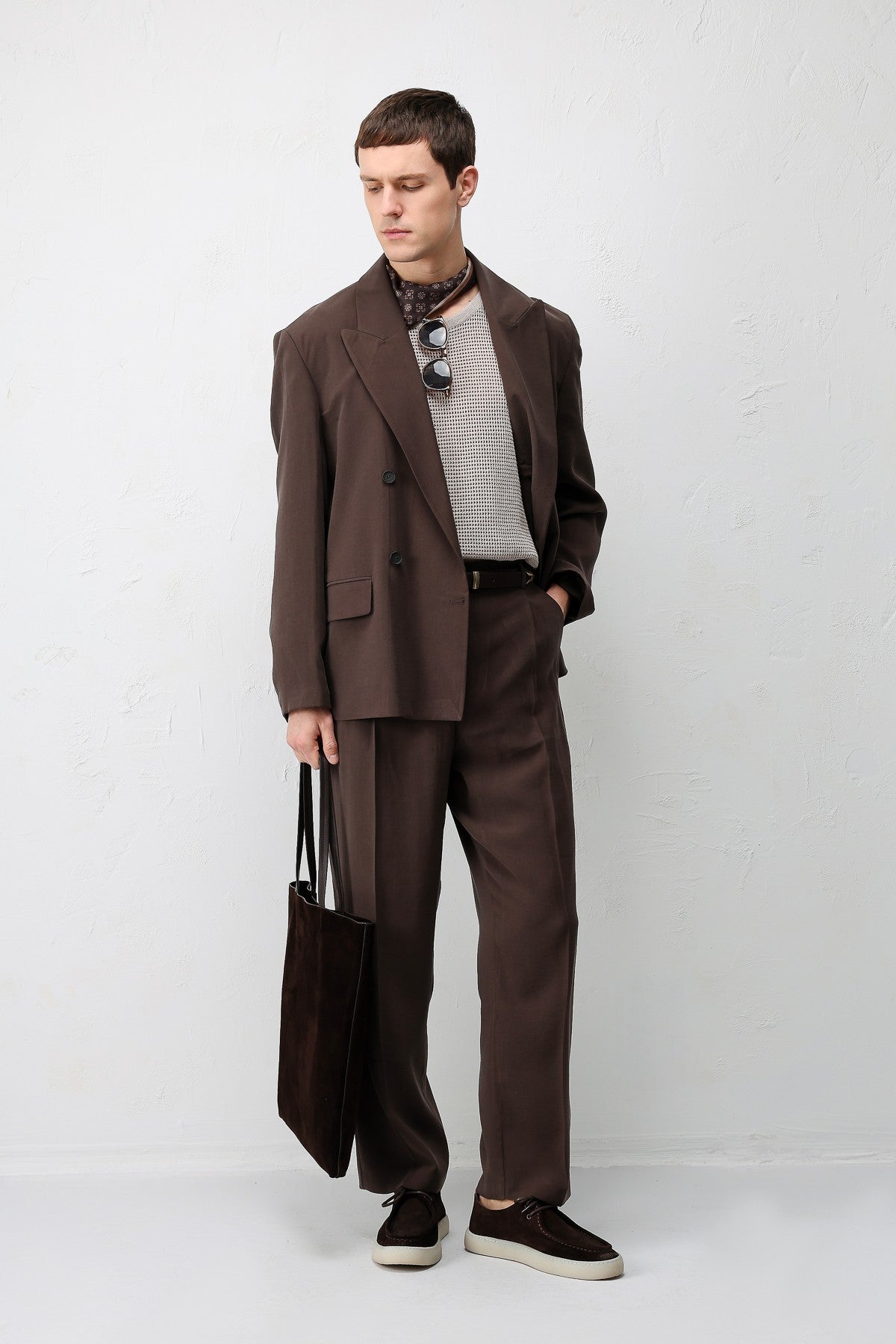 Men's Relaxed-Fit Blazer Jacket in a Modal Blend
