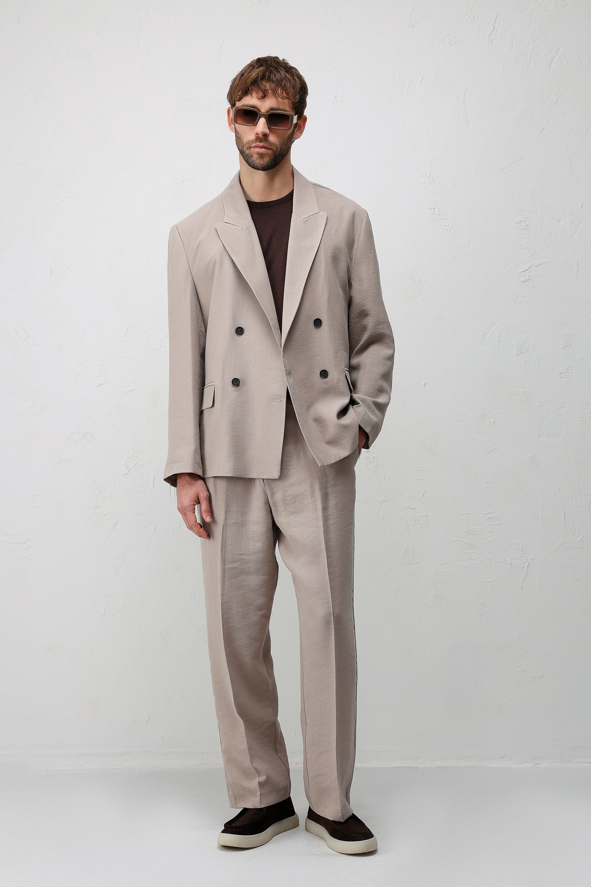 Men's Relaxed-Fit Blazer Jacket in a Modal Blend