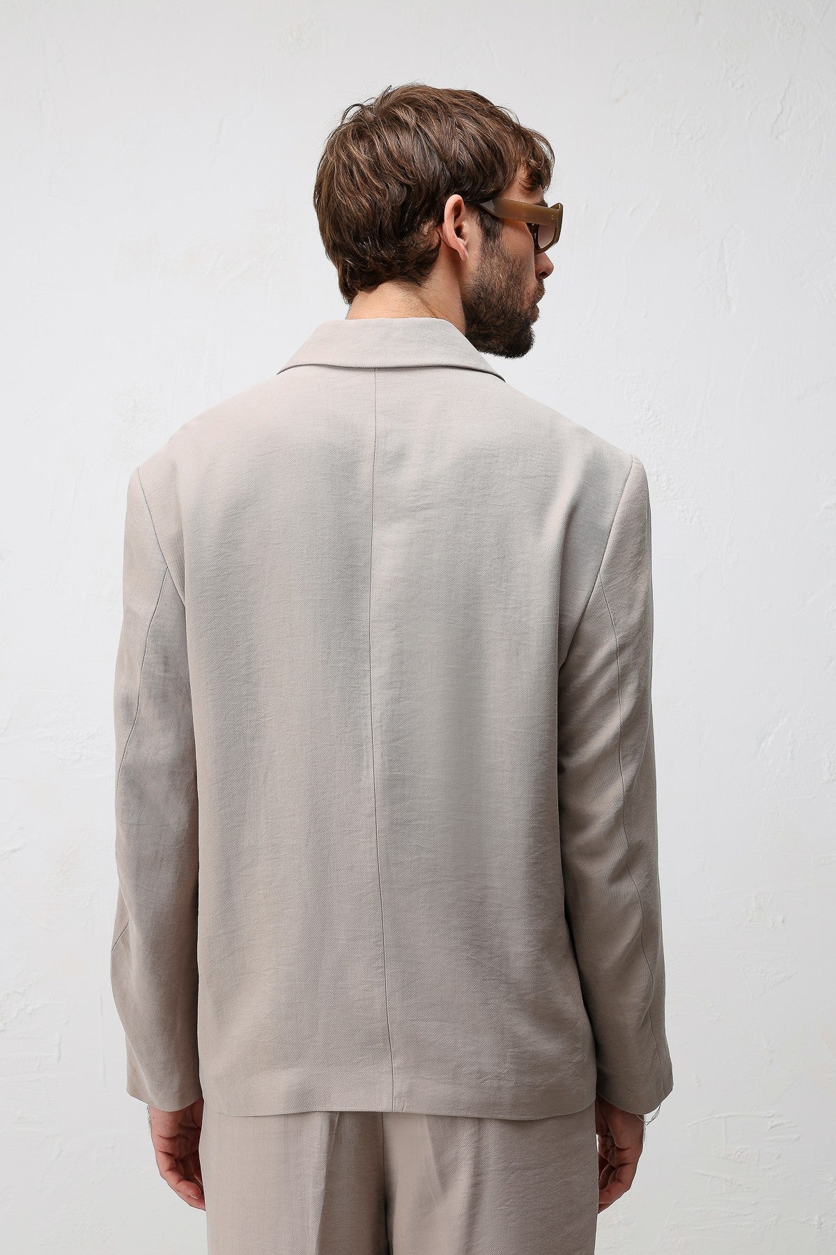 Men's Relaxed-Fit Blazer Jacket in a Modal Blend