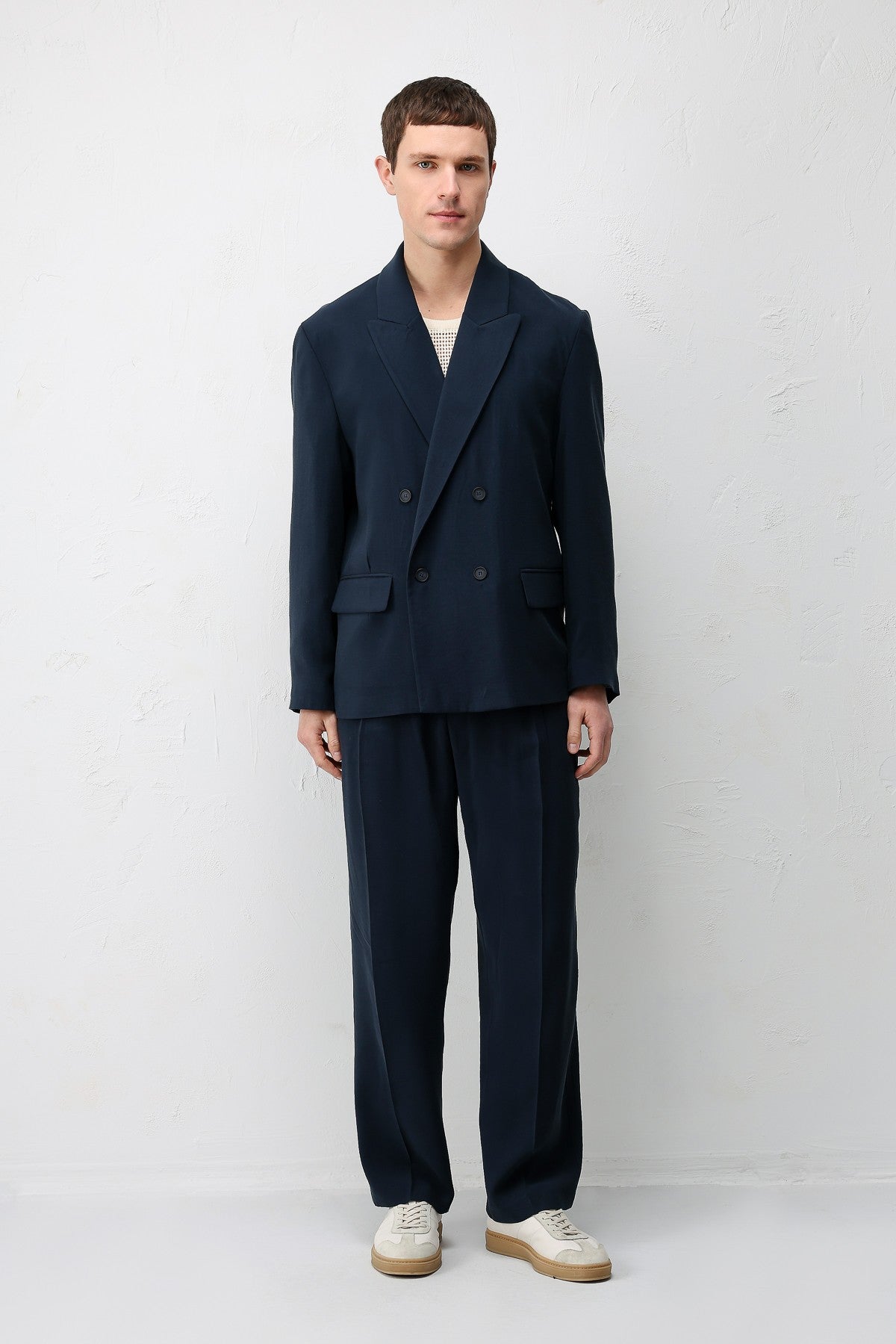 Men's Relaxed-Fit Blazer Jacket in a Modal Blend