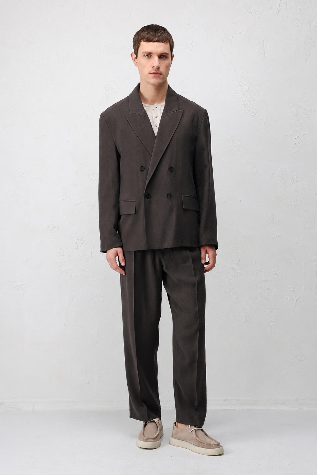 Men's Relaxed-Fit Blazer Jacket in a Modal Blend