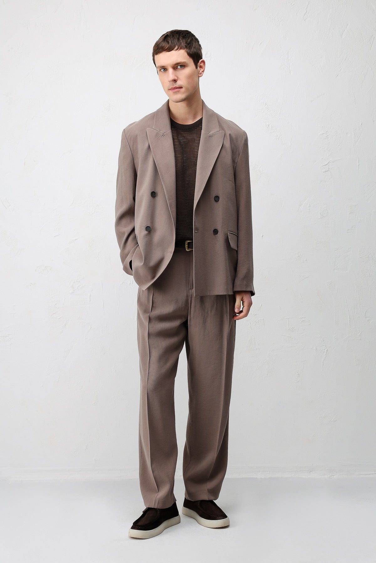 Men's Relaxed-Fit Blazer Jacket in a Modal Blend