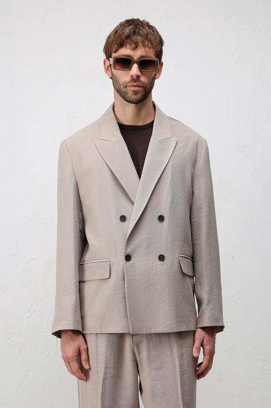 Men's Relaxed-Fit Blazer Jacket in a Modal Blend