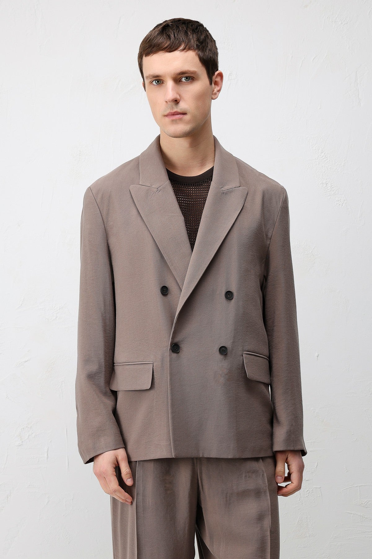 Men's Relaxed-Fit Blazer Jacket in a Modal Blend
