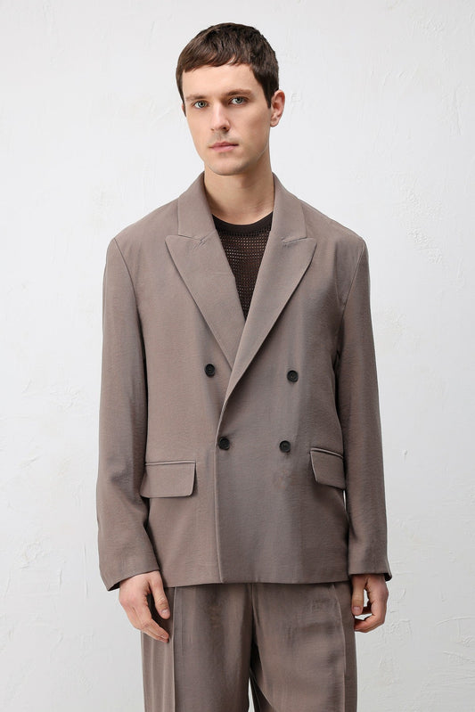 Men's Relaxed-Fit Blazer Jacket in a Modal Blend