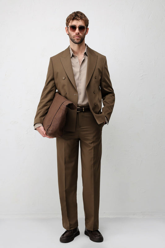 Double-Breasted Relaxed-Fit Men's Blazer