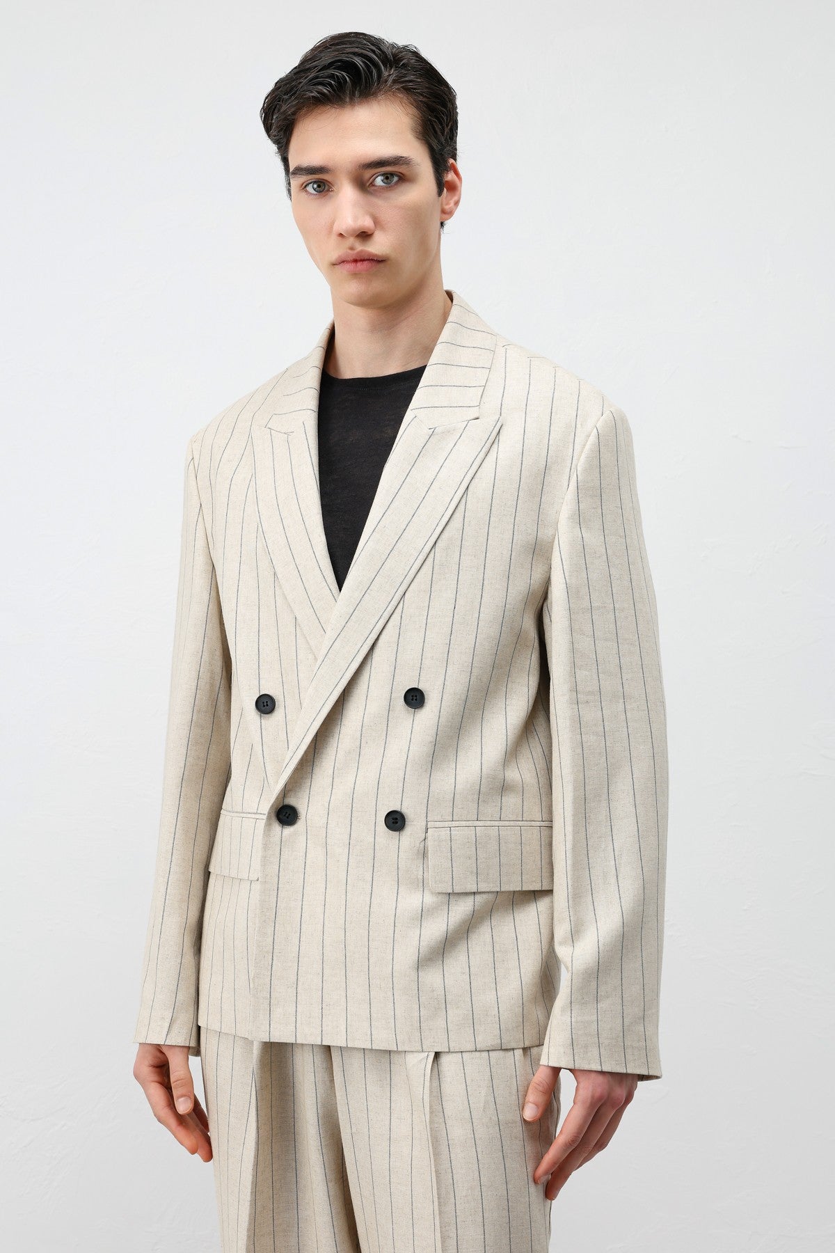 Antioch Linen-Blend Striped Men's Blazer Jacket