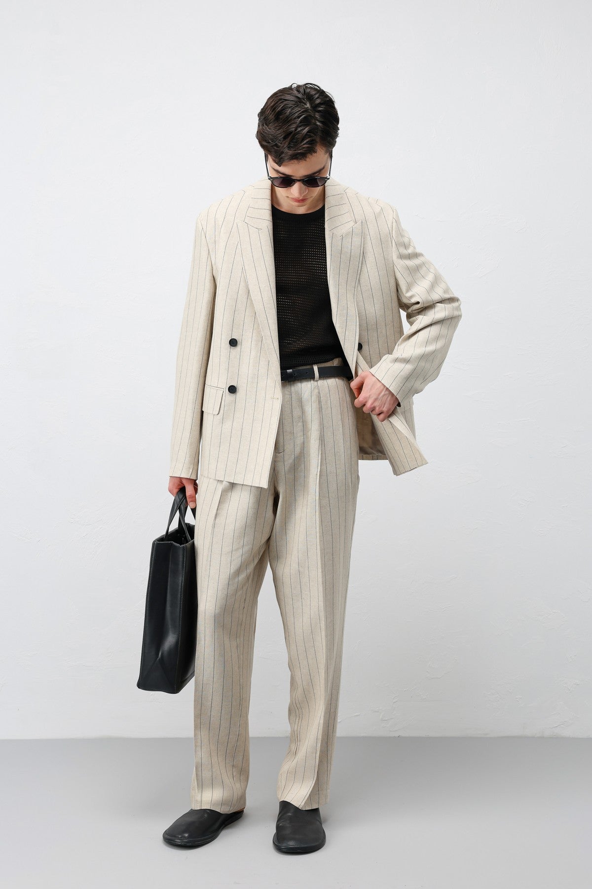 Antioch Linen-Blend Striped Men's Blazer Jacket