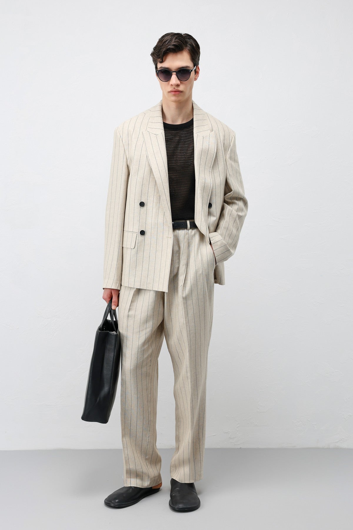 Antioch Linen-Blend Striped Men's Blazer Jacket