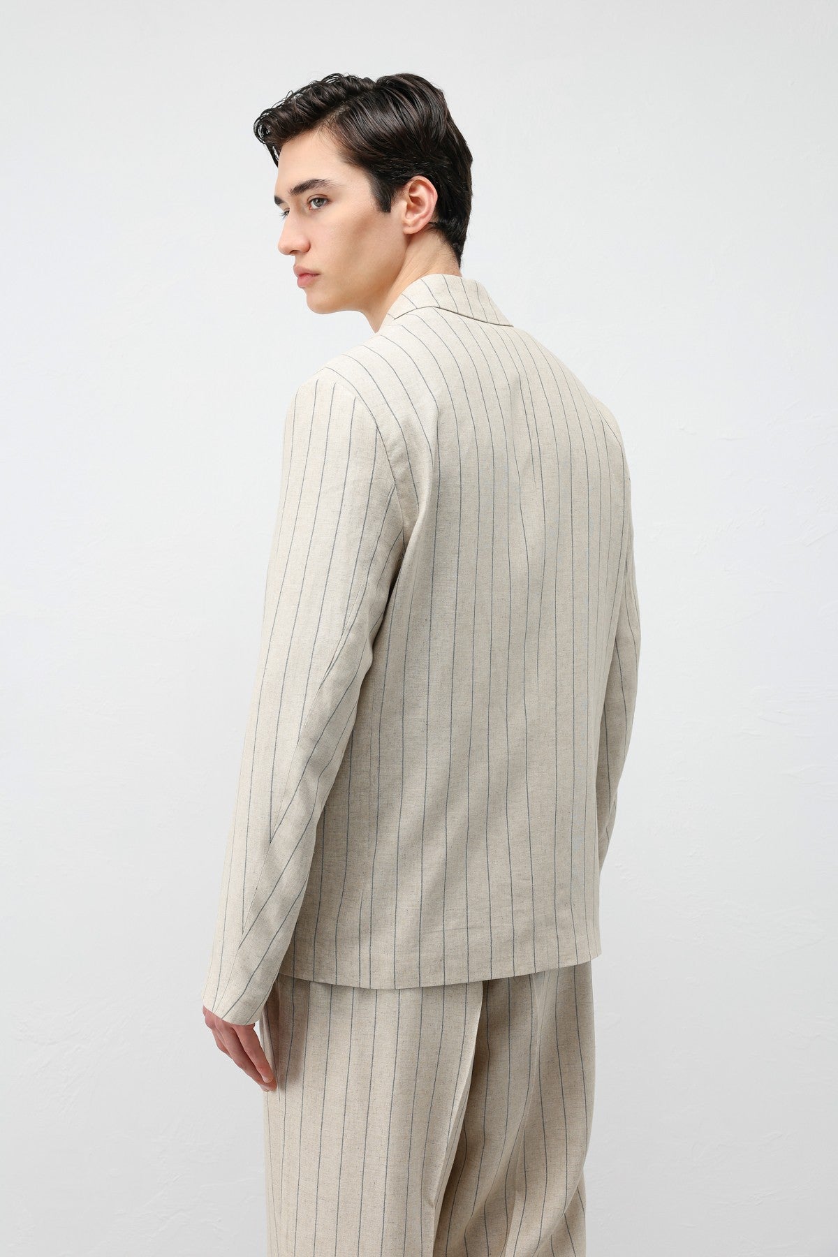 Antioch Linen-Blend Striped Men's Blazer Jacket