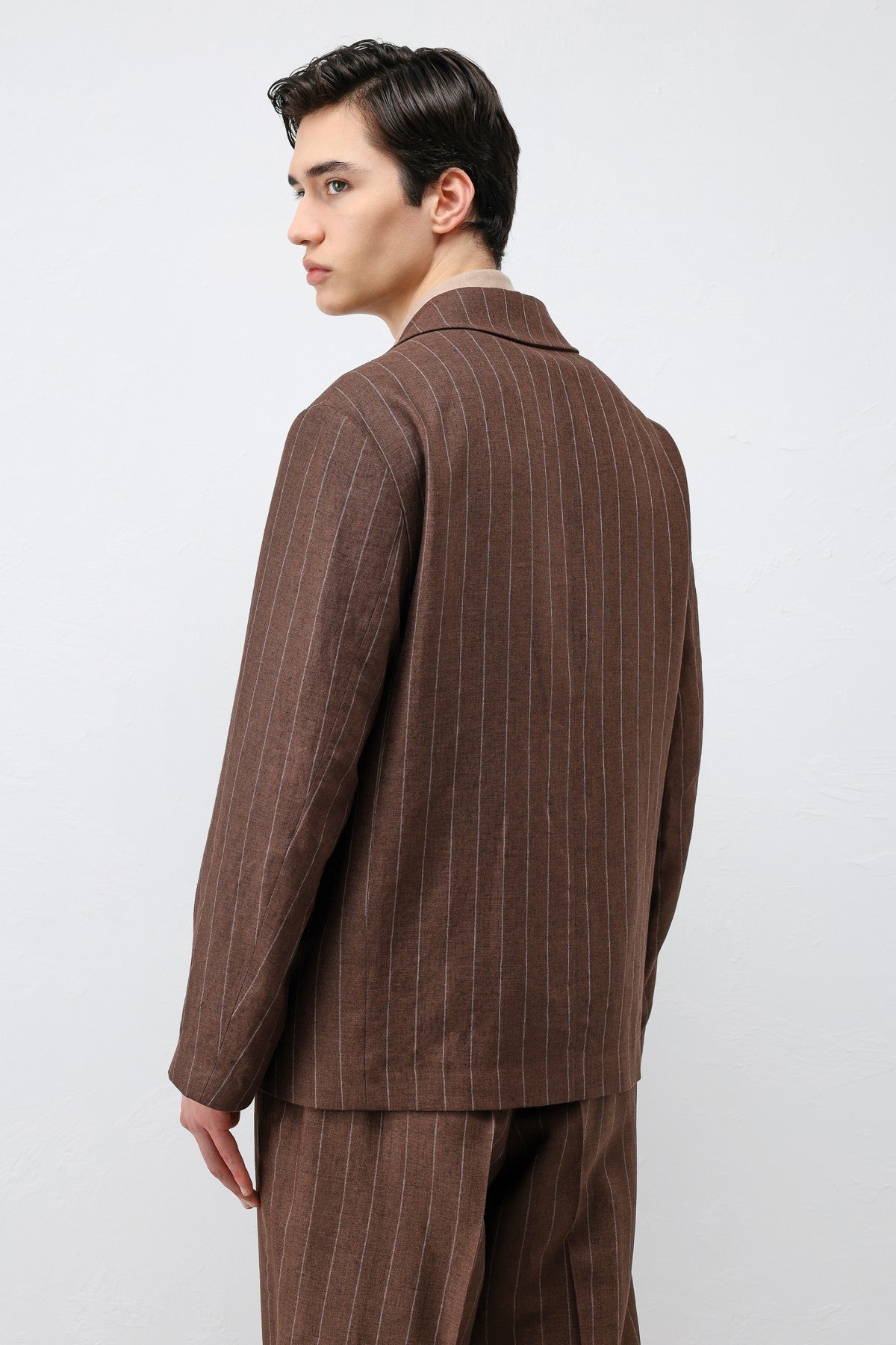 Antioch Linen-Blend Striped Men's Blazer Jacket
