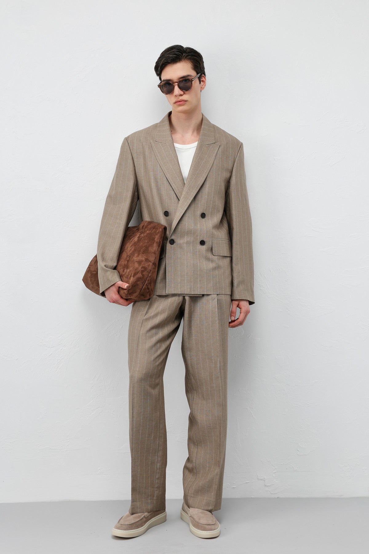 Antioch Linen-Blend Striped Men's Blazer Jacket