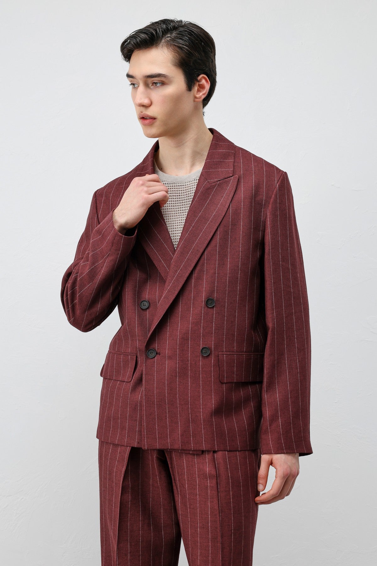 Antioch Linen-Blend Striped Men's Blazer Jacket