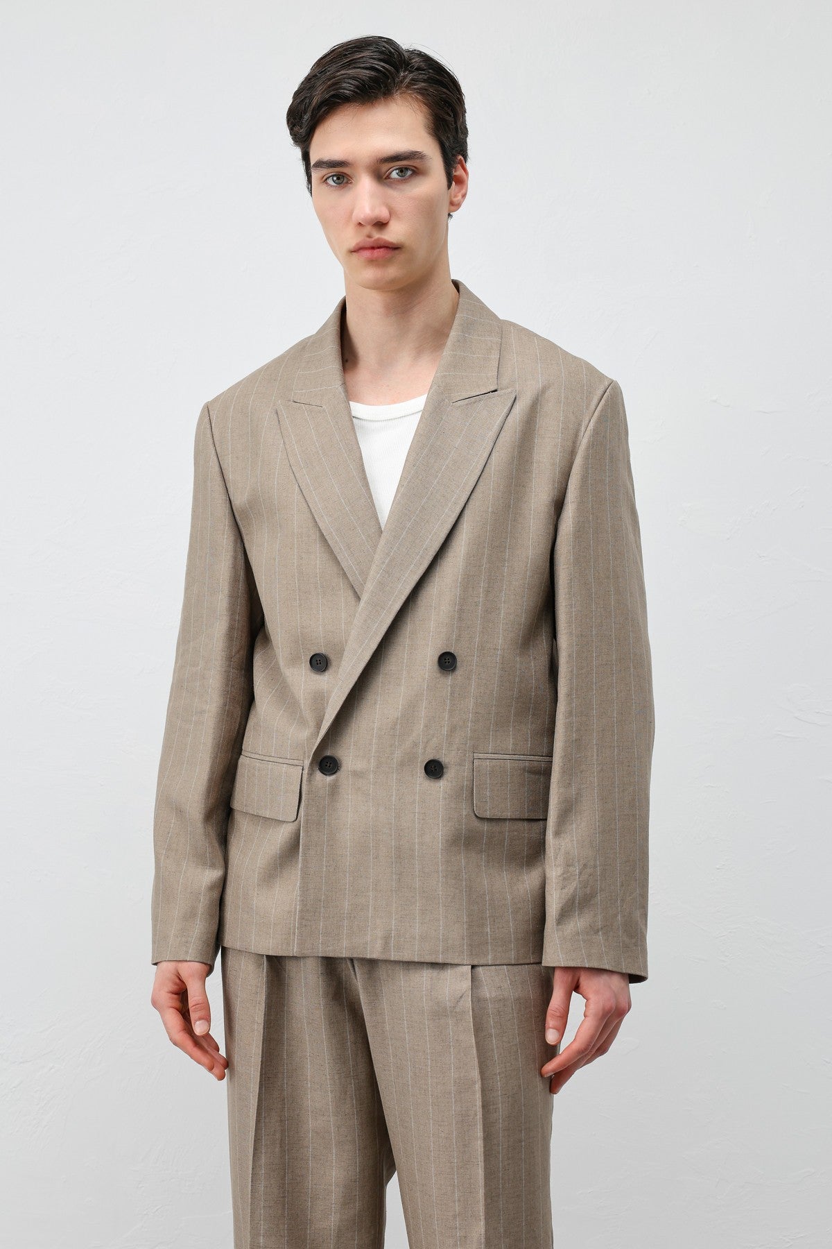 Antioch Linen-Blend Striped Men's Blazer Jacket