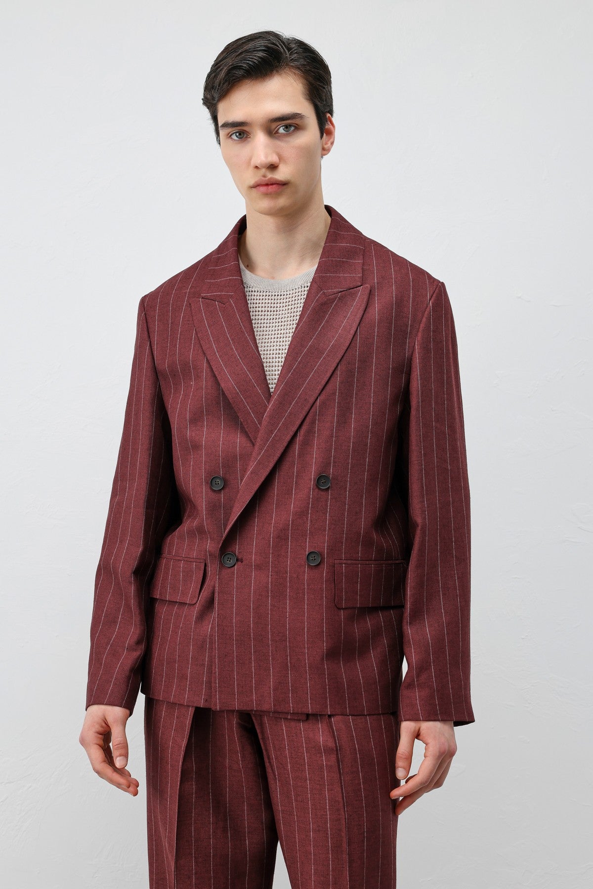 Antioch Linen-Blend Striped Men's Blazer Jacket