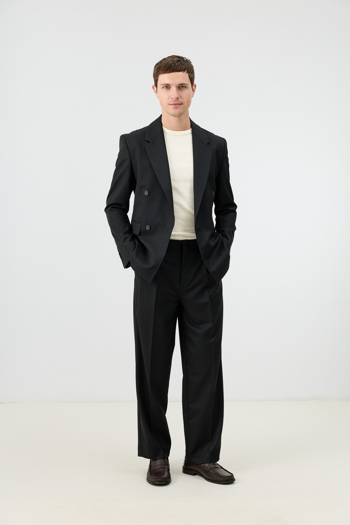 Antioch Relaxed Double-Breasted Men's Blazer Jacket