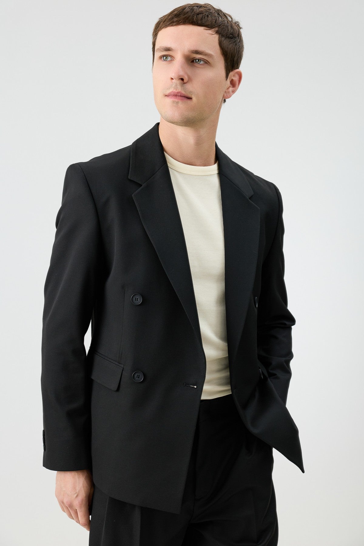 Antioch Relaxed Double-Breasted Men's Blazer Jacket