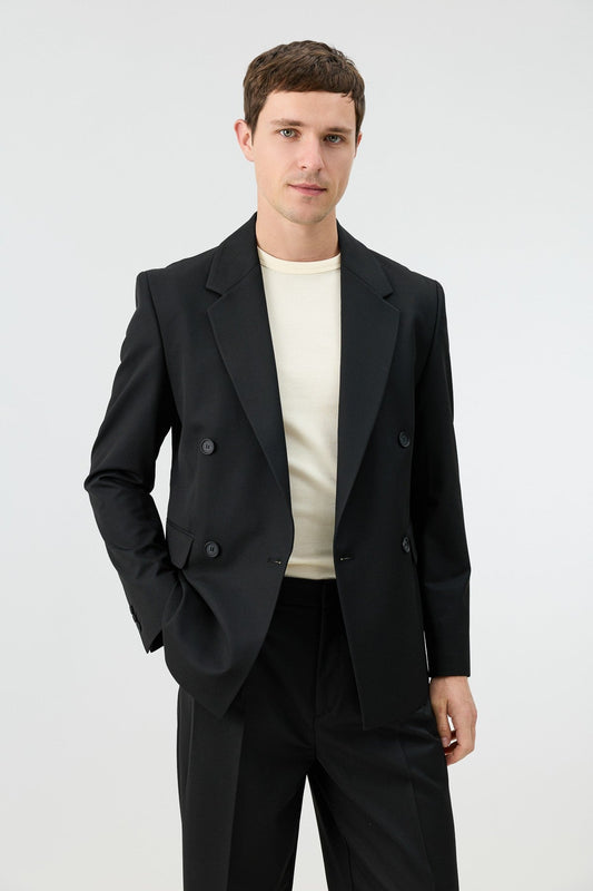 Antioch Relaxed Double-Breasted Men's Blazer Jacket