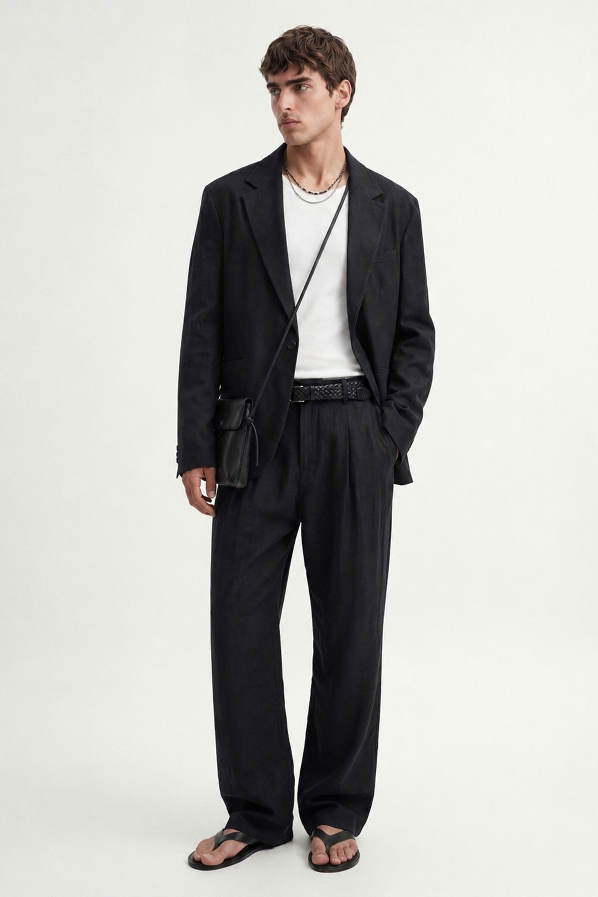 Relaxed-Fit Blazer Jacket with Modal Blend