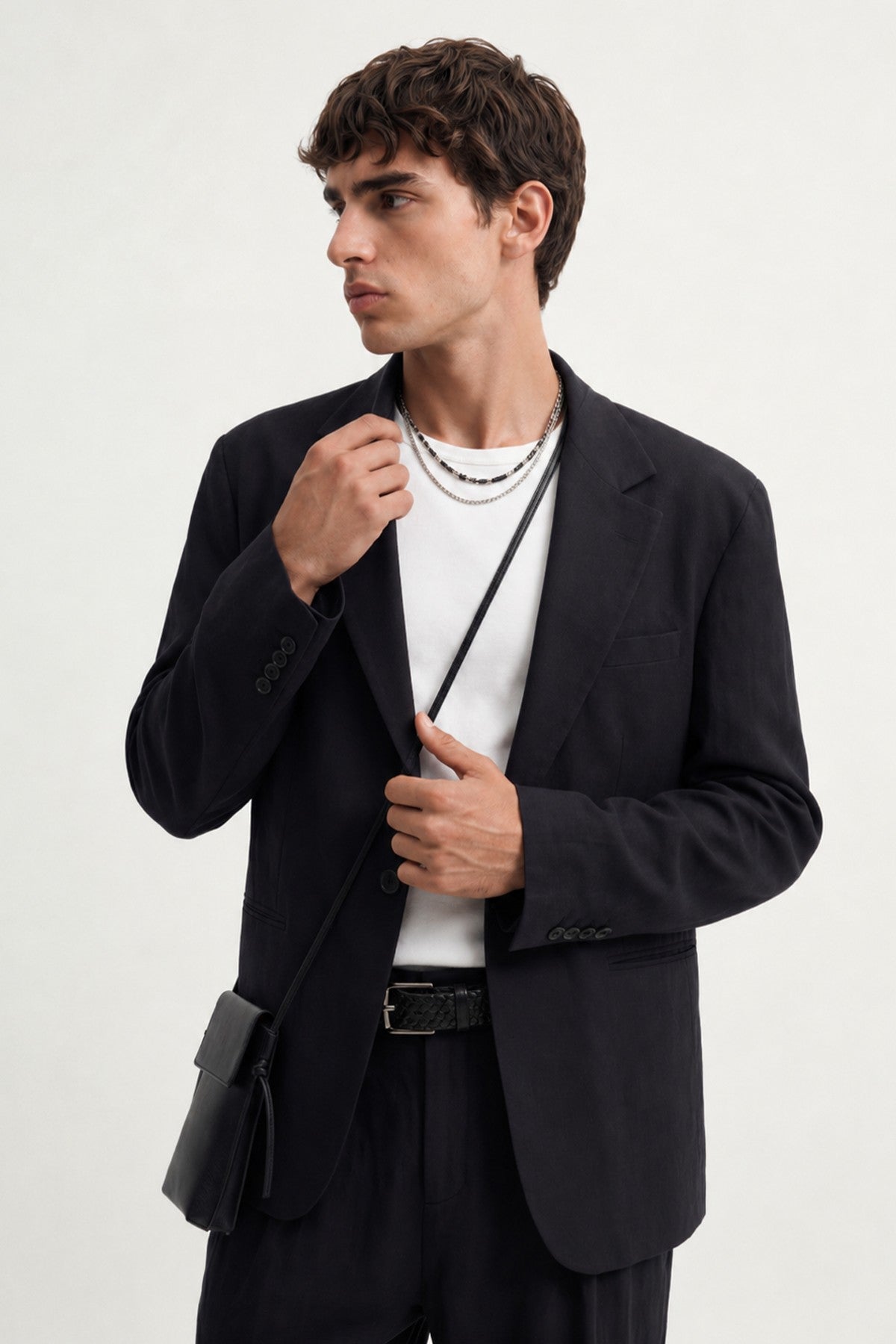 Relaxed-Fit Blazer Jacket with Modal Blend