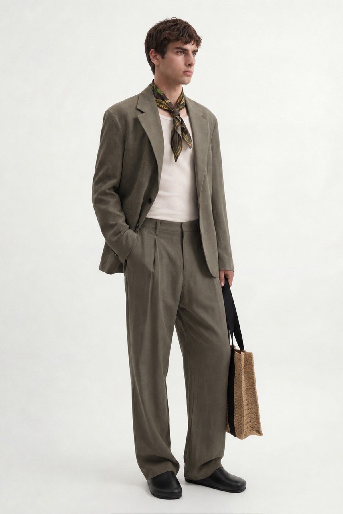 Relaxed-Fit Blazer Jacket with Modal Blend