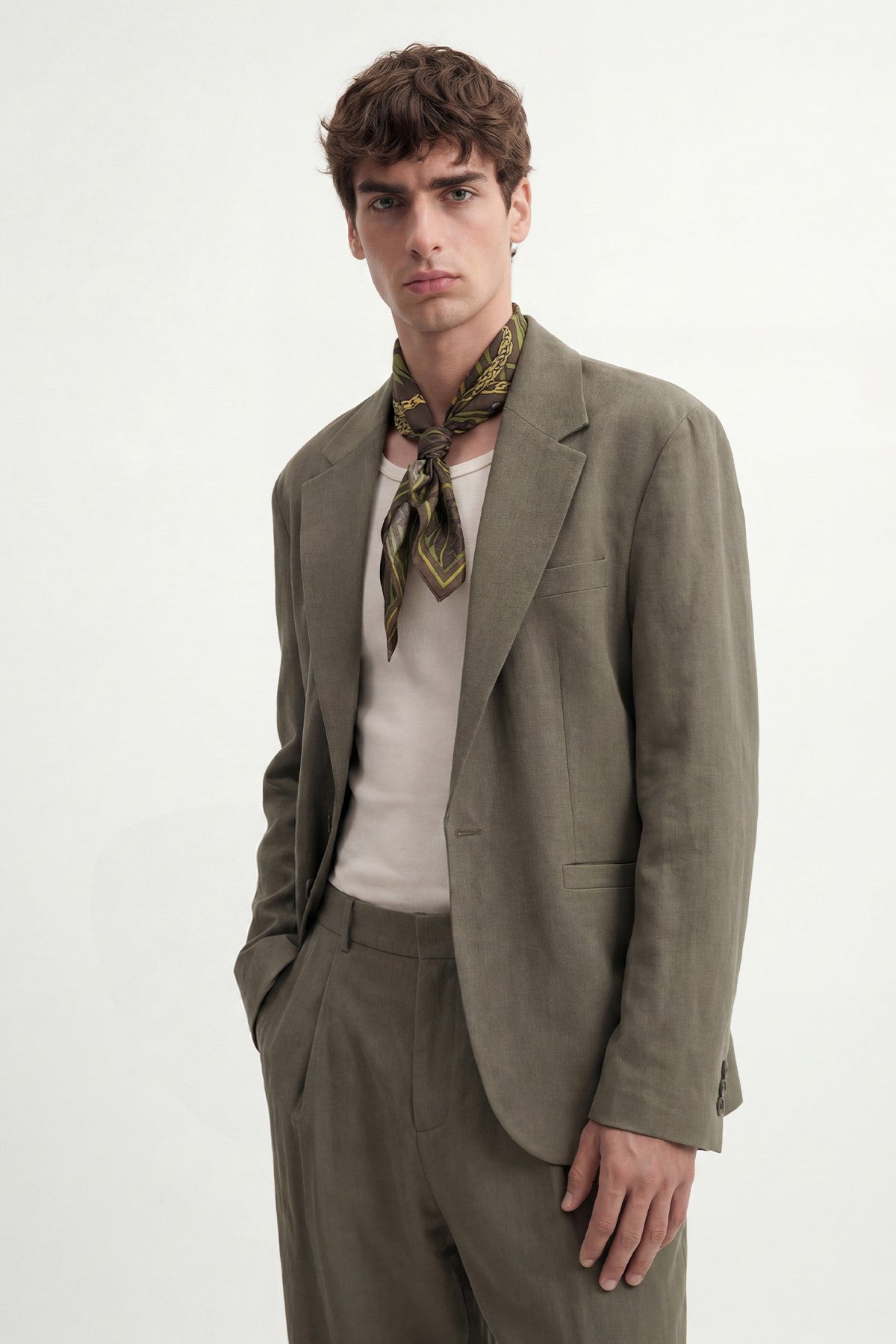 Relaxed-Fit Blazer Jacket with Modal Blend