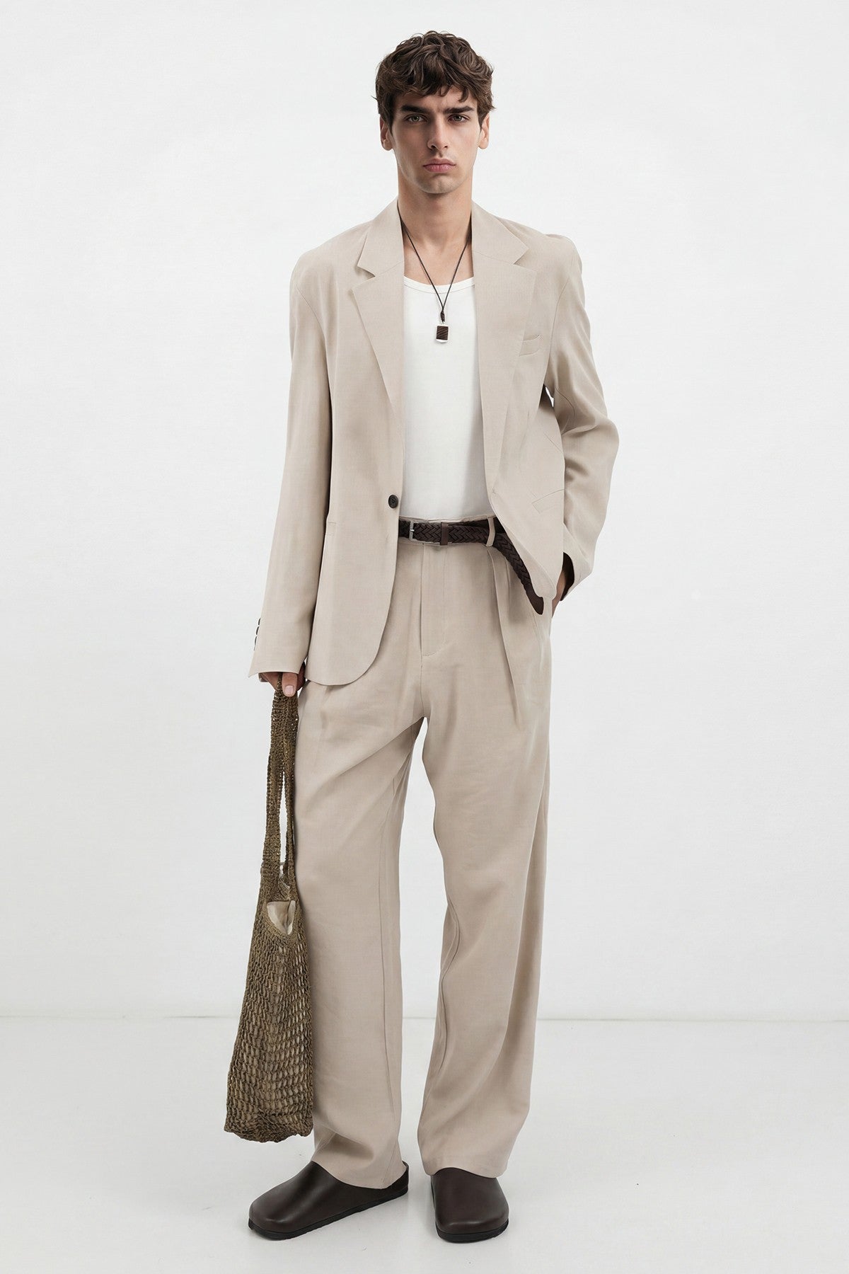 Antioch Modal-Blend Relaxed-Fit Blazer Jacket