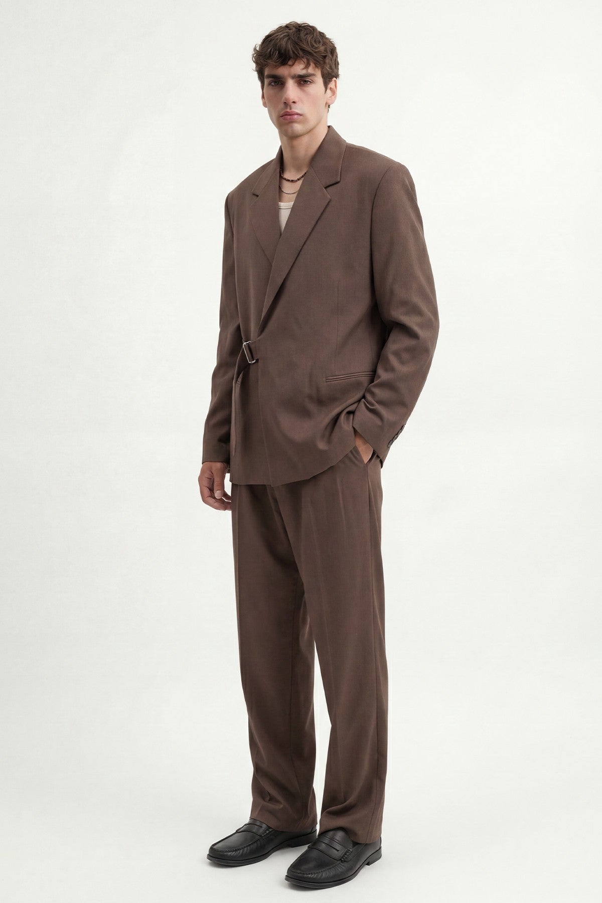 Relax Fit Belted Blazer Jacket