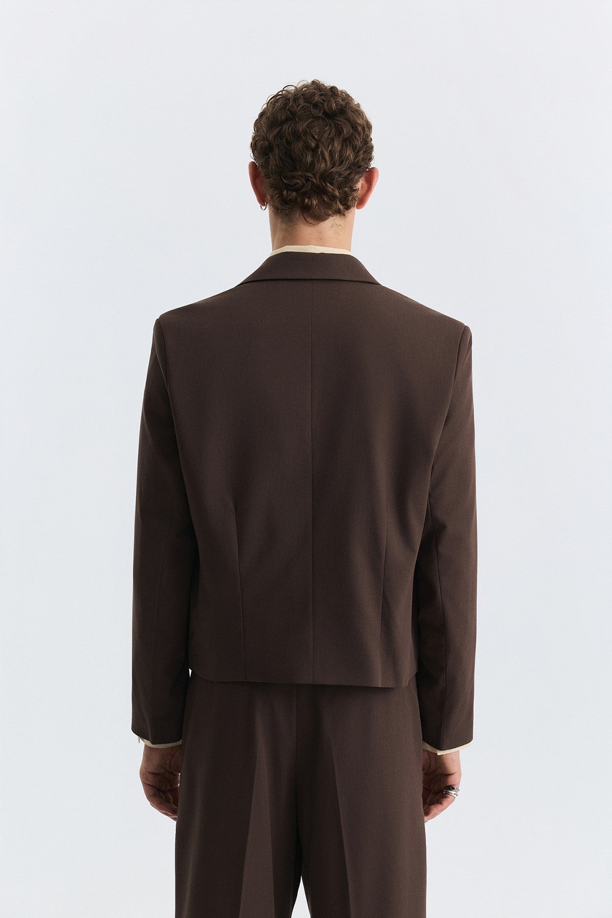Crop-Fit Blazer Jacket