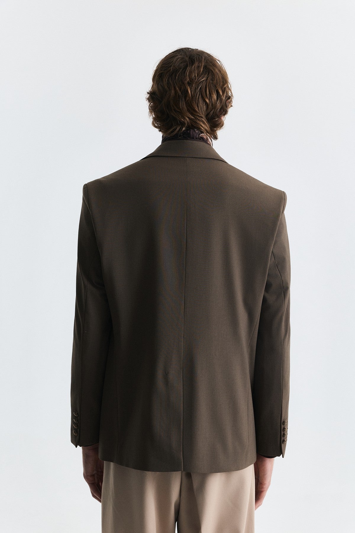 Wool-Blend Double-Breasted Blazer